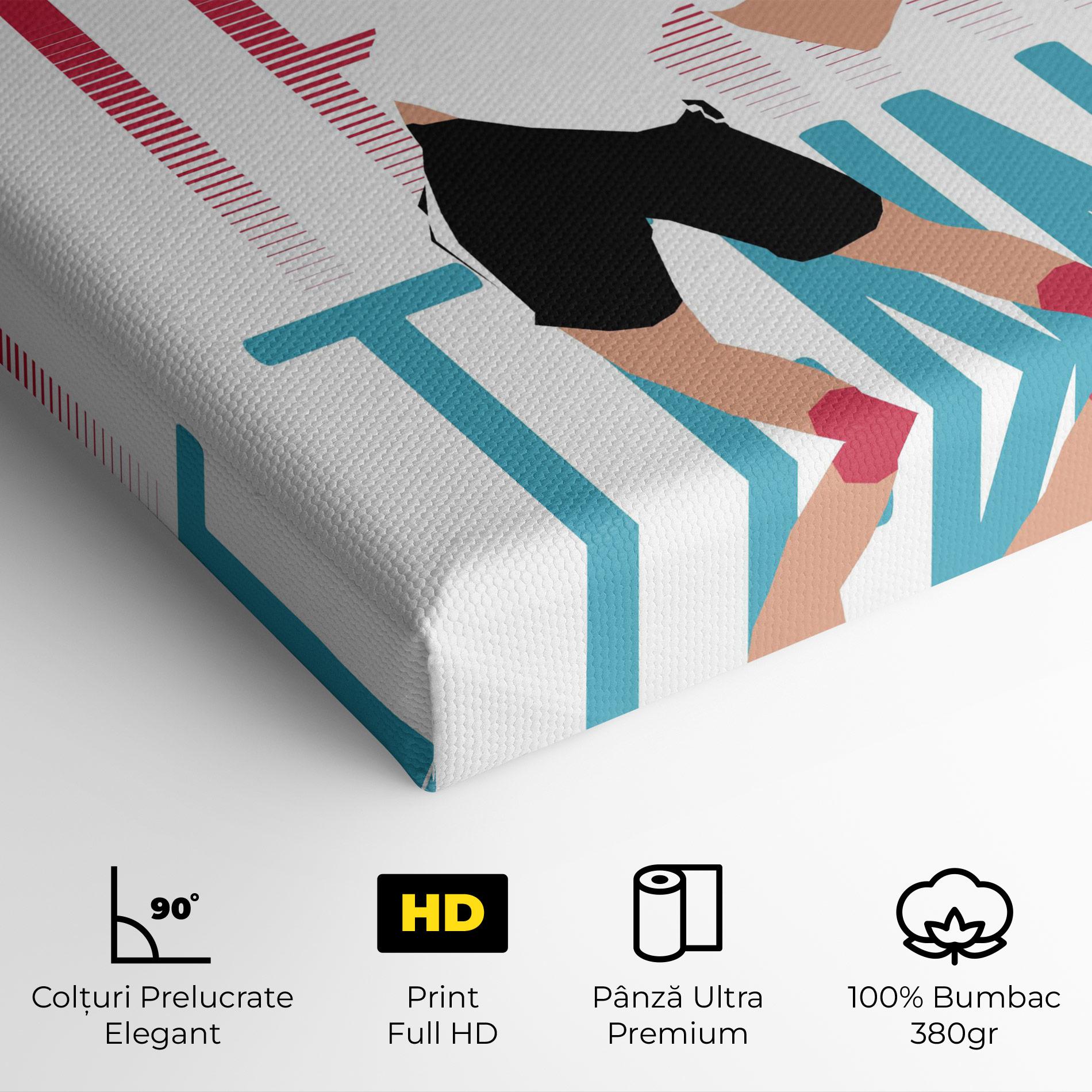 Tablou Canvas Tennis Ball Jump mockup 4