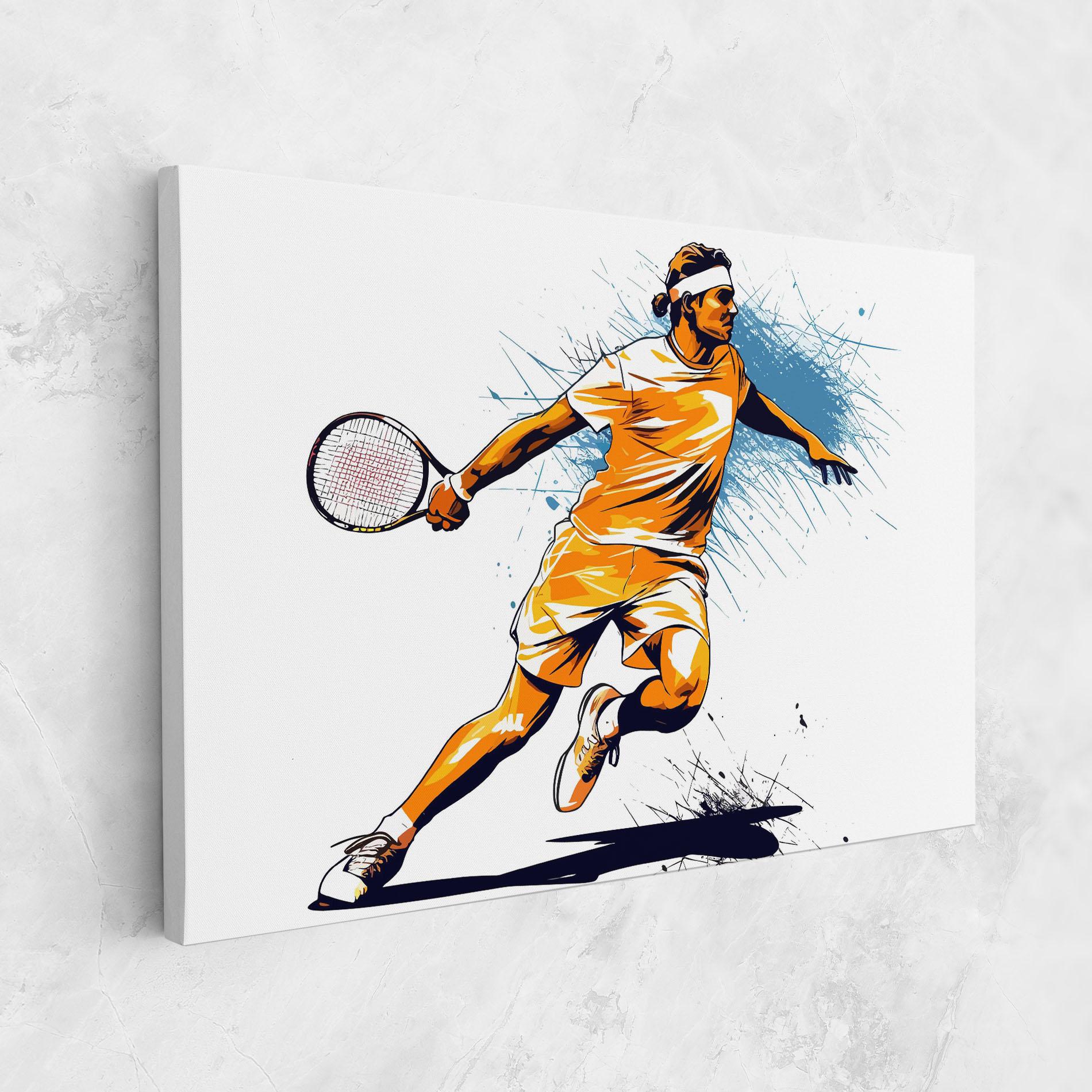 Tablou Canvas Orange Blue Tennis mockup 1