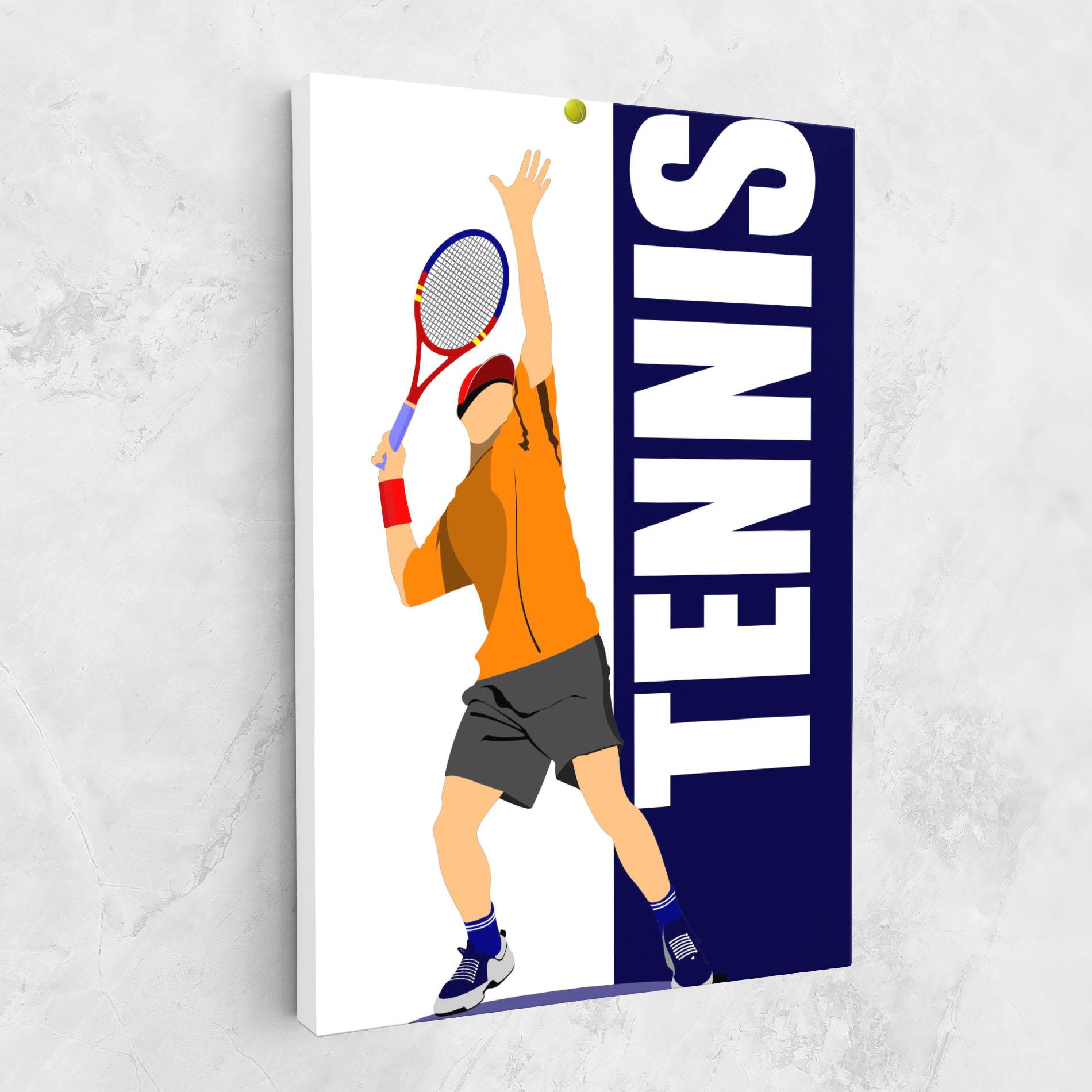 Tablou Canvas Orange Tennis Player mockup 1