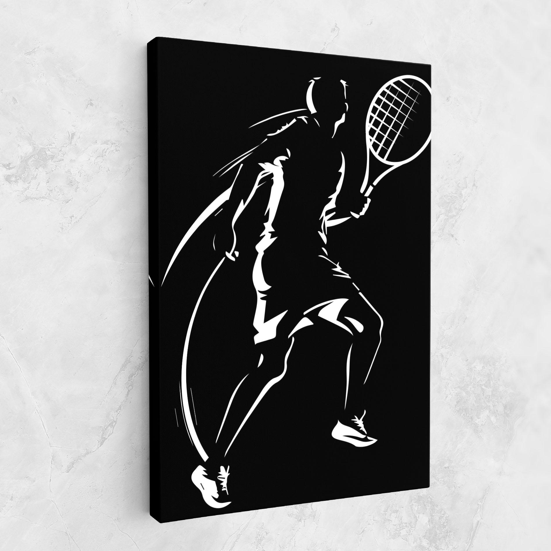 Tablou Canvas White Line Tennis mockup 1
