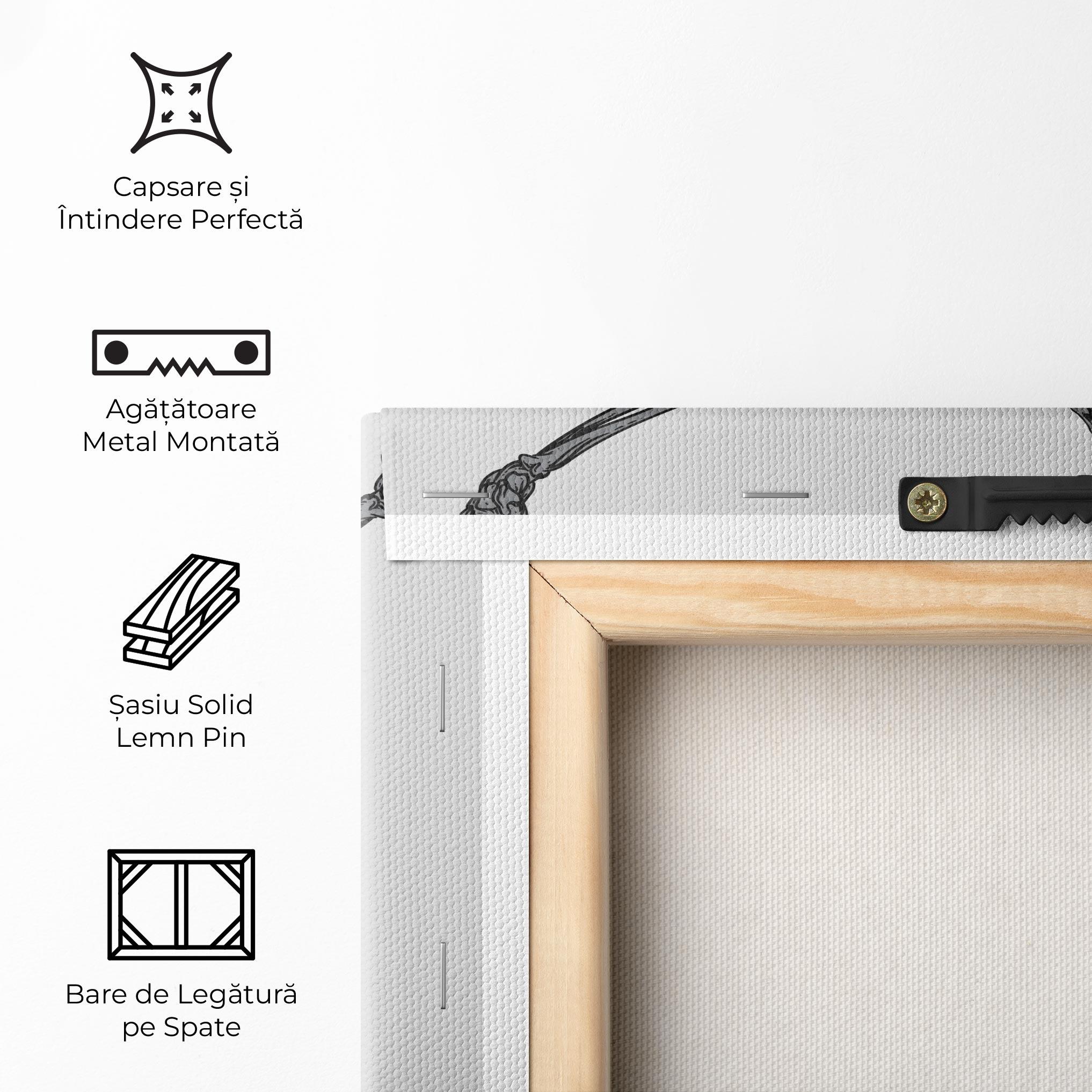 Tablou Canvas Blue Skull Tennis mockup 5