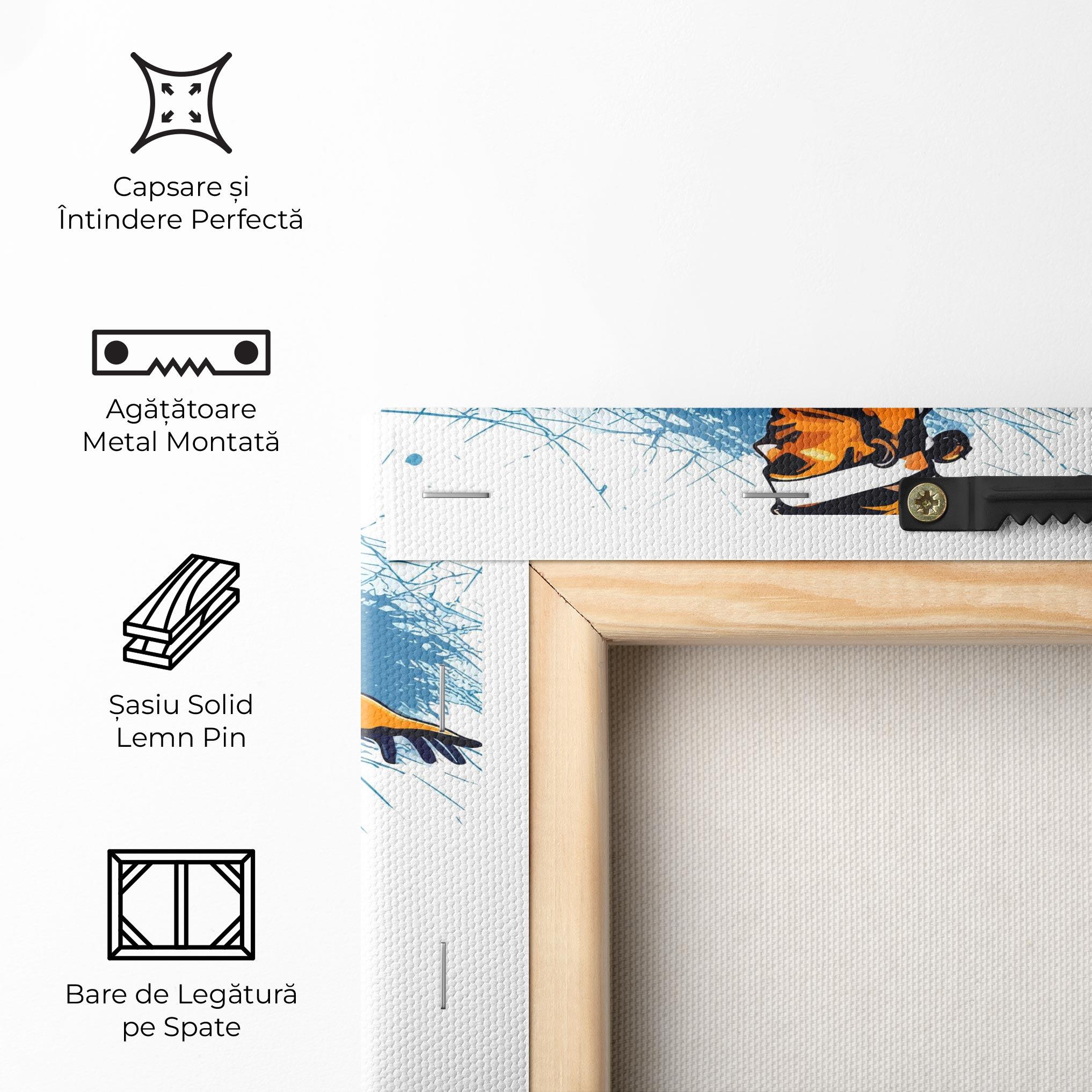 Tablou Canvas Orange Blue Tennis mockup 5