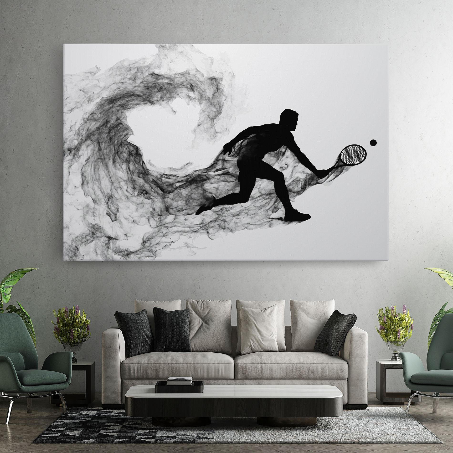 Tablou Canvas Black Smoke Tennis mockup 7