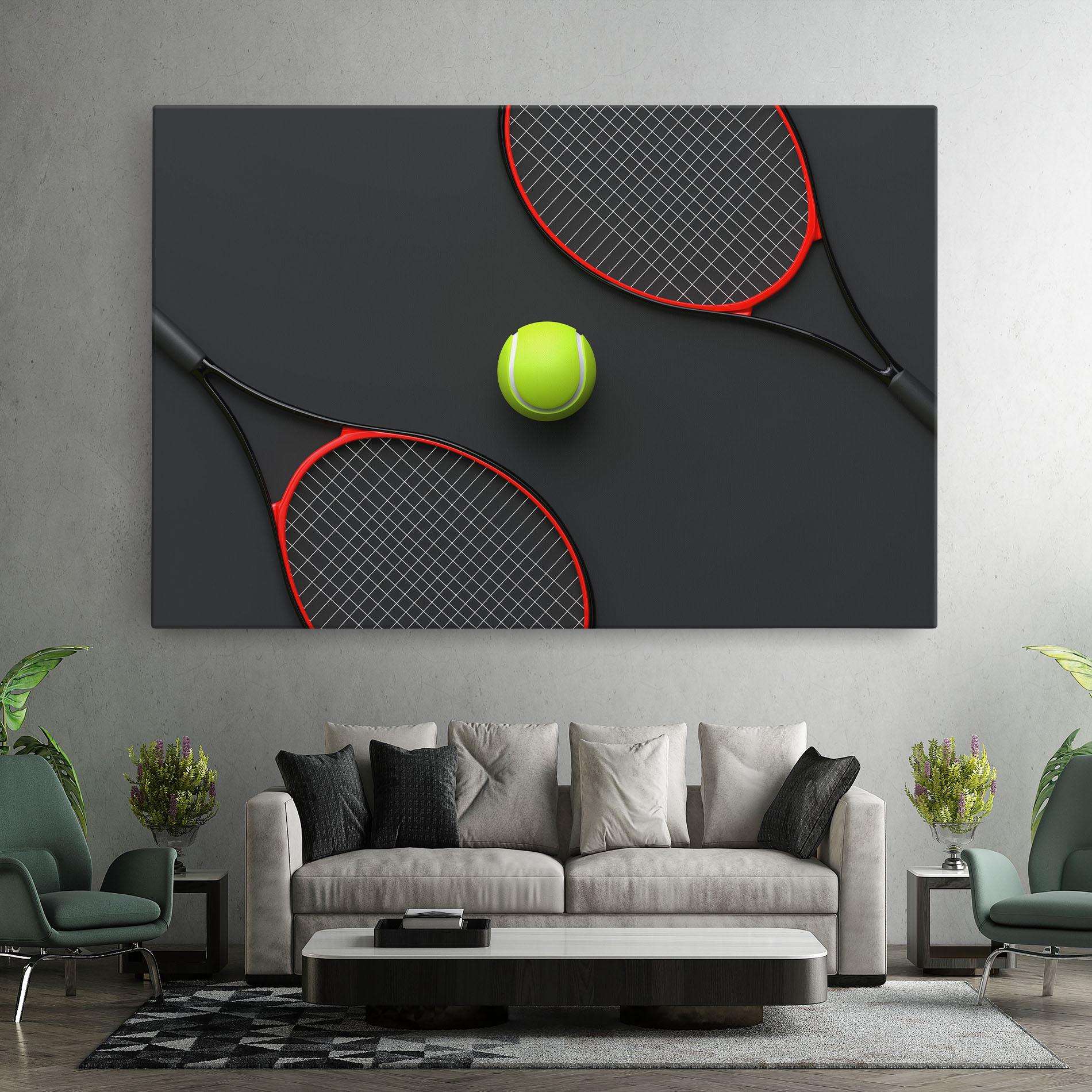 Tablou Canvas Red Tennis Rackets mockup 7