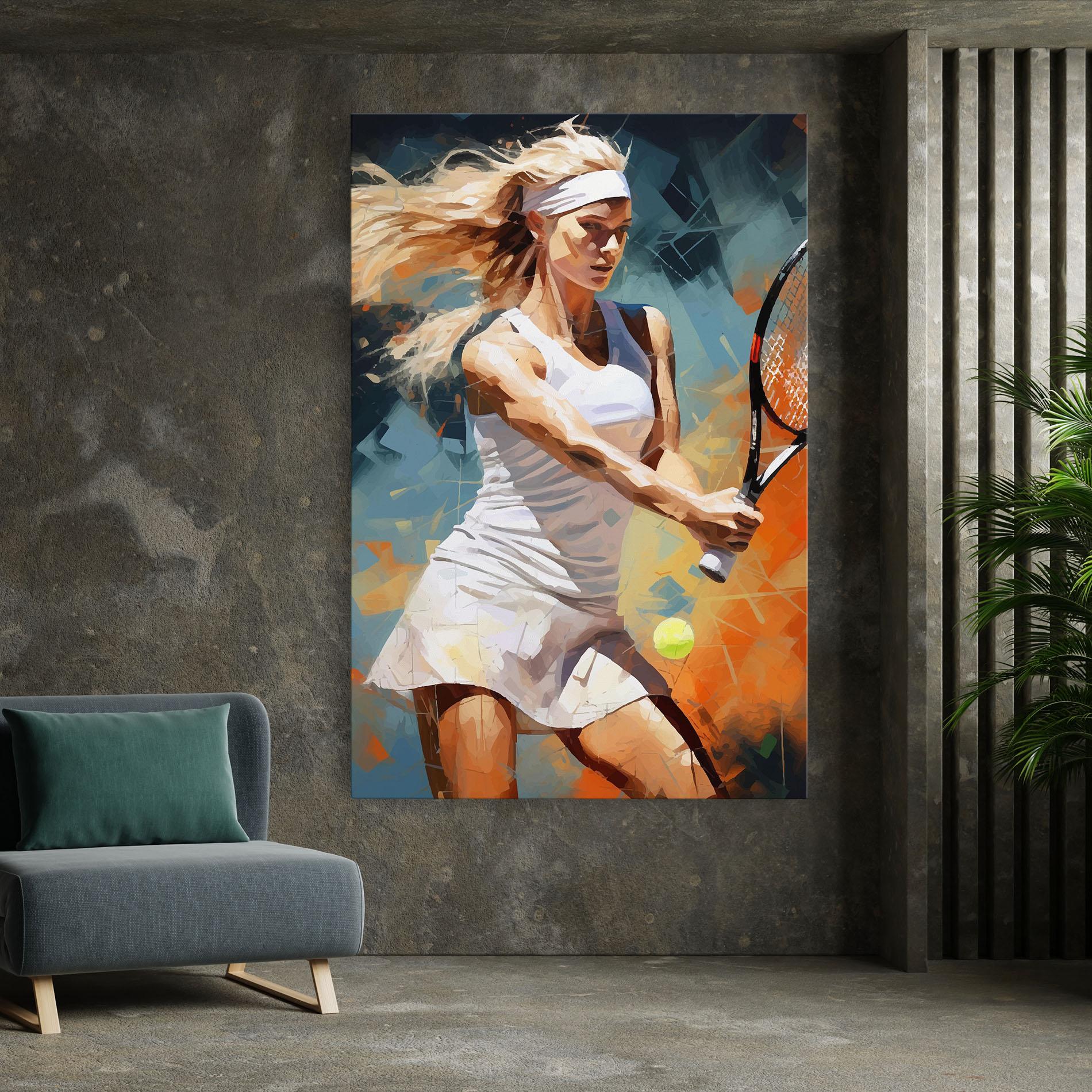 Tablou Canvas Blonde Tennis Girl mockup 7
