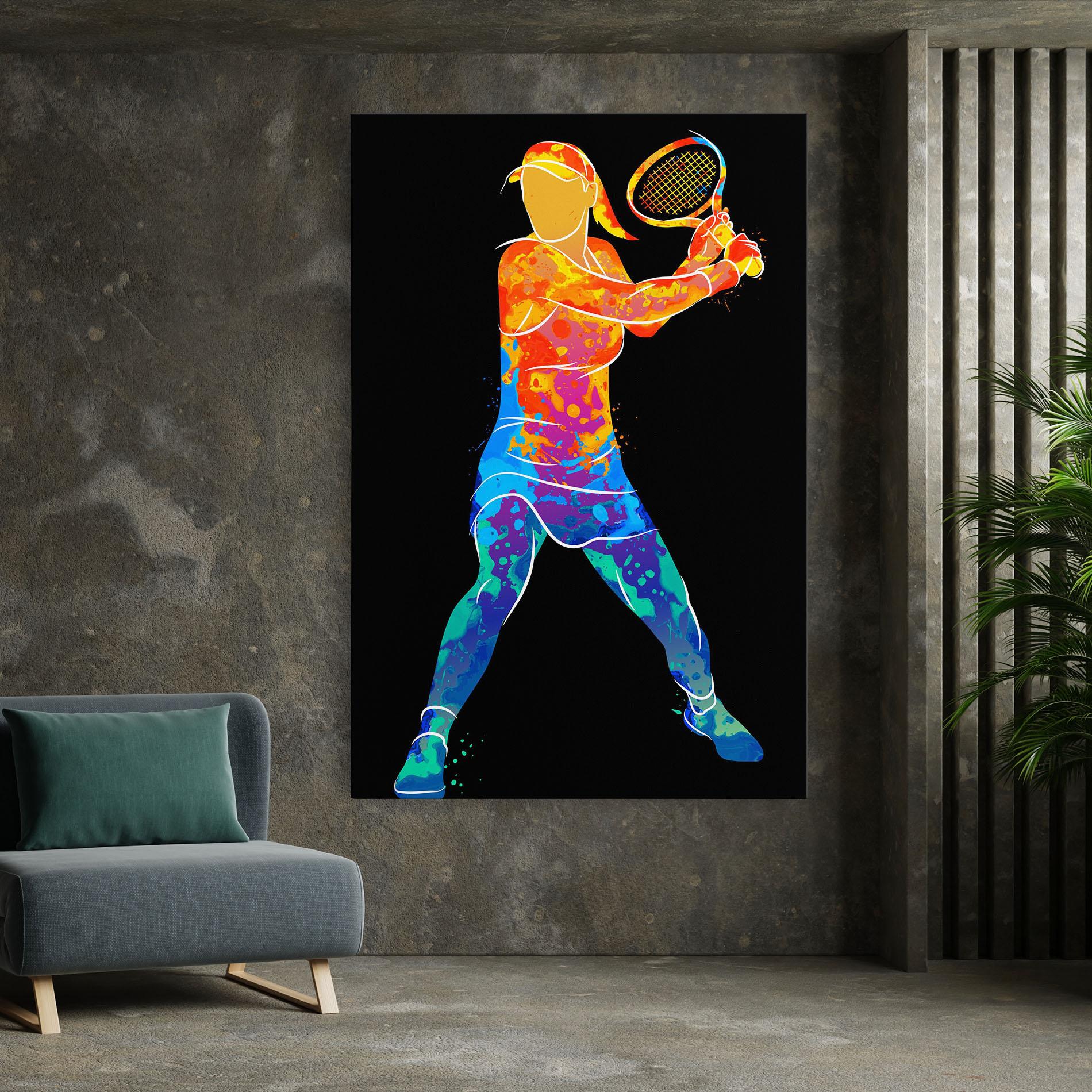 Tablou Canvas Green Orange Tennis mockup 7