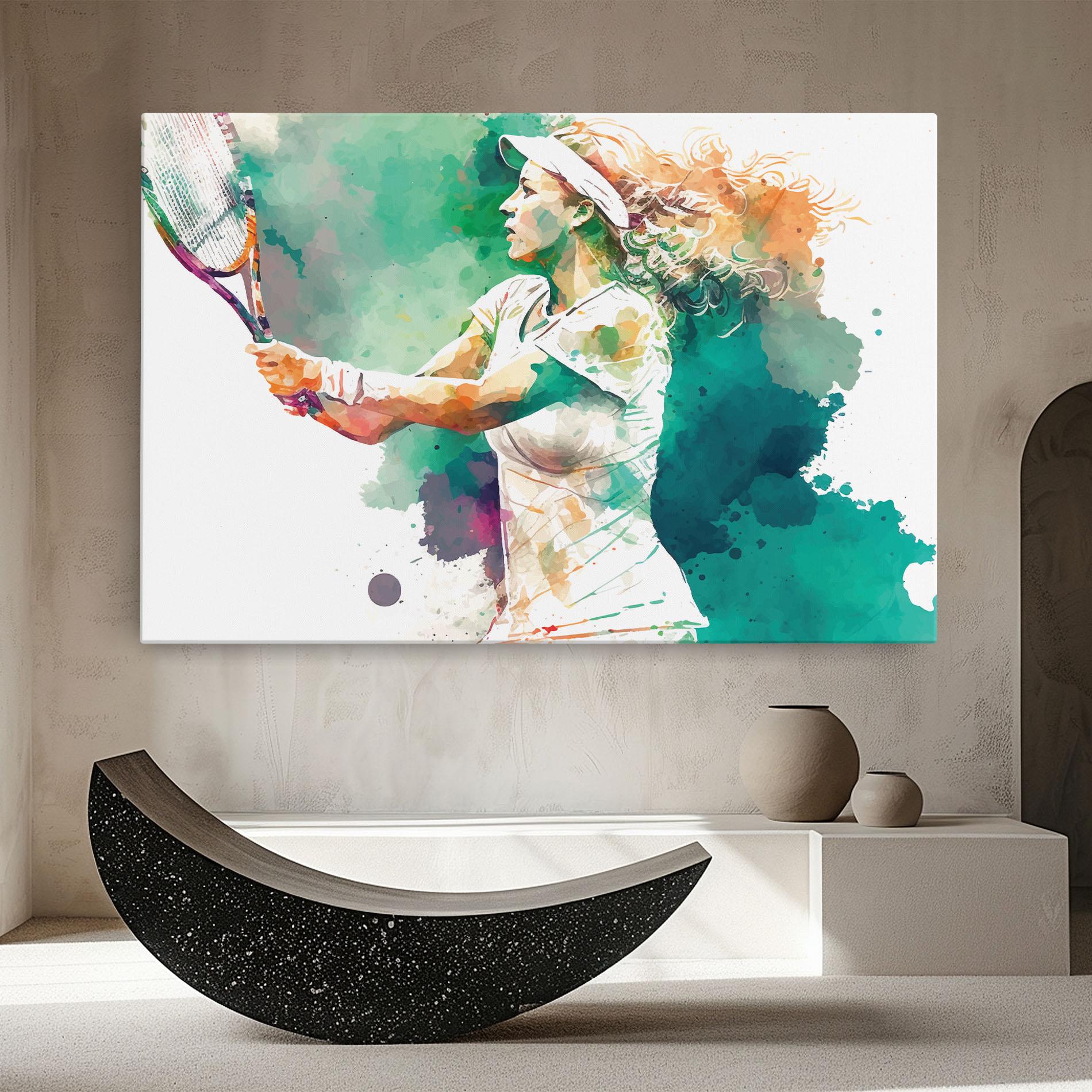Tablou Canvas Green Art Tennis mockup 8