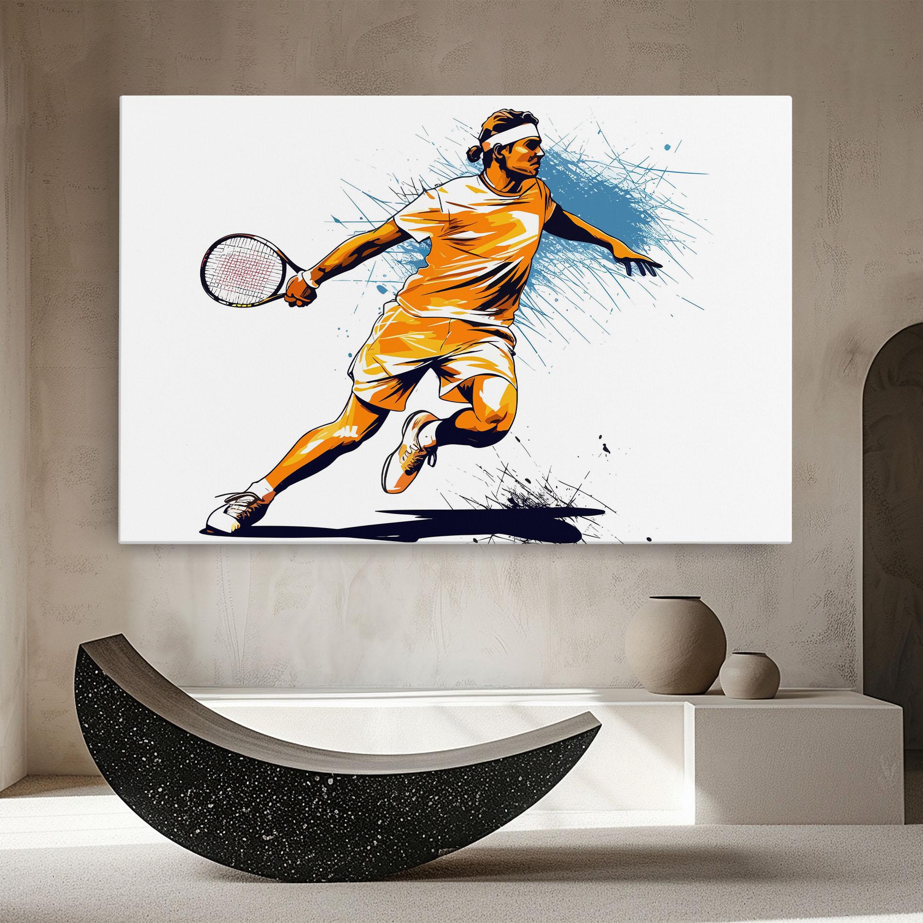 Tablou Canvas Orange Blue Tennis mockup 8