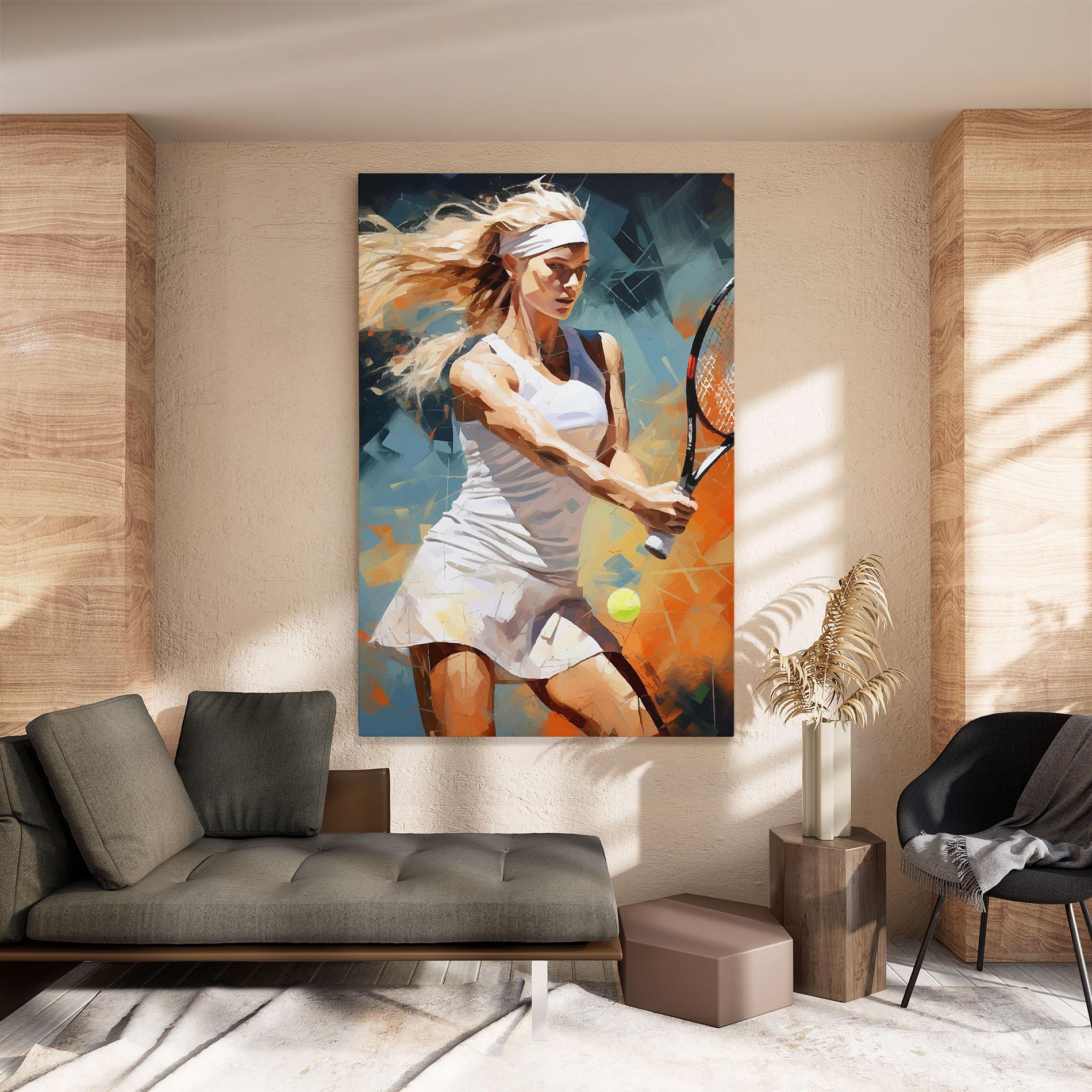 Tablou Canvas Blonde Tennis Girl mockup 8