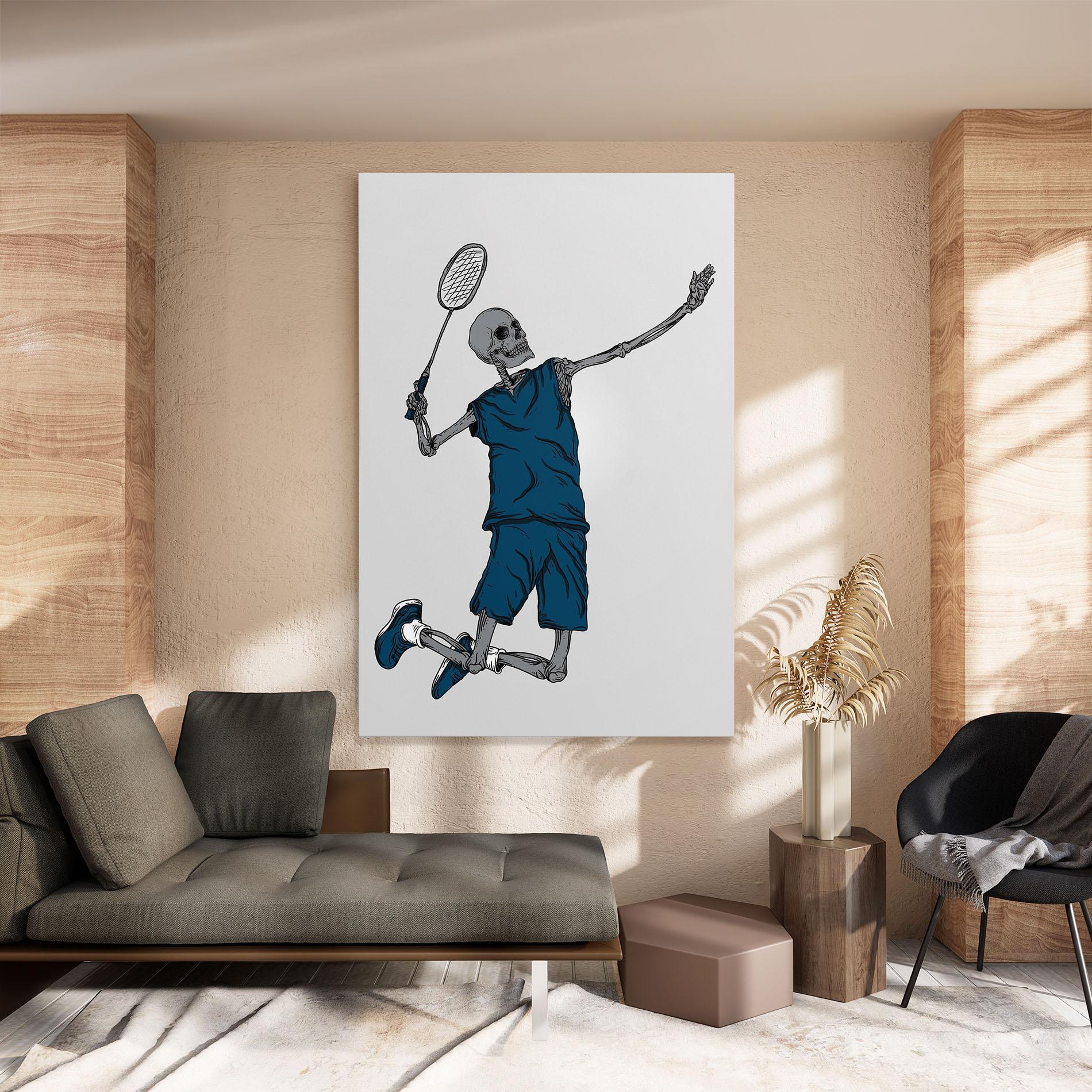 Tablou Canvas Blue Skull Tennis mockup 8