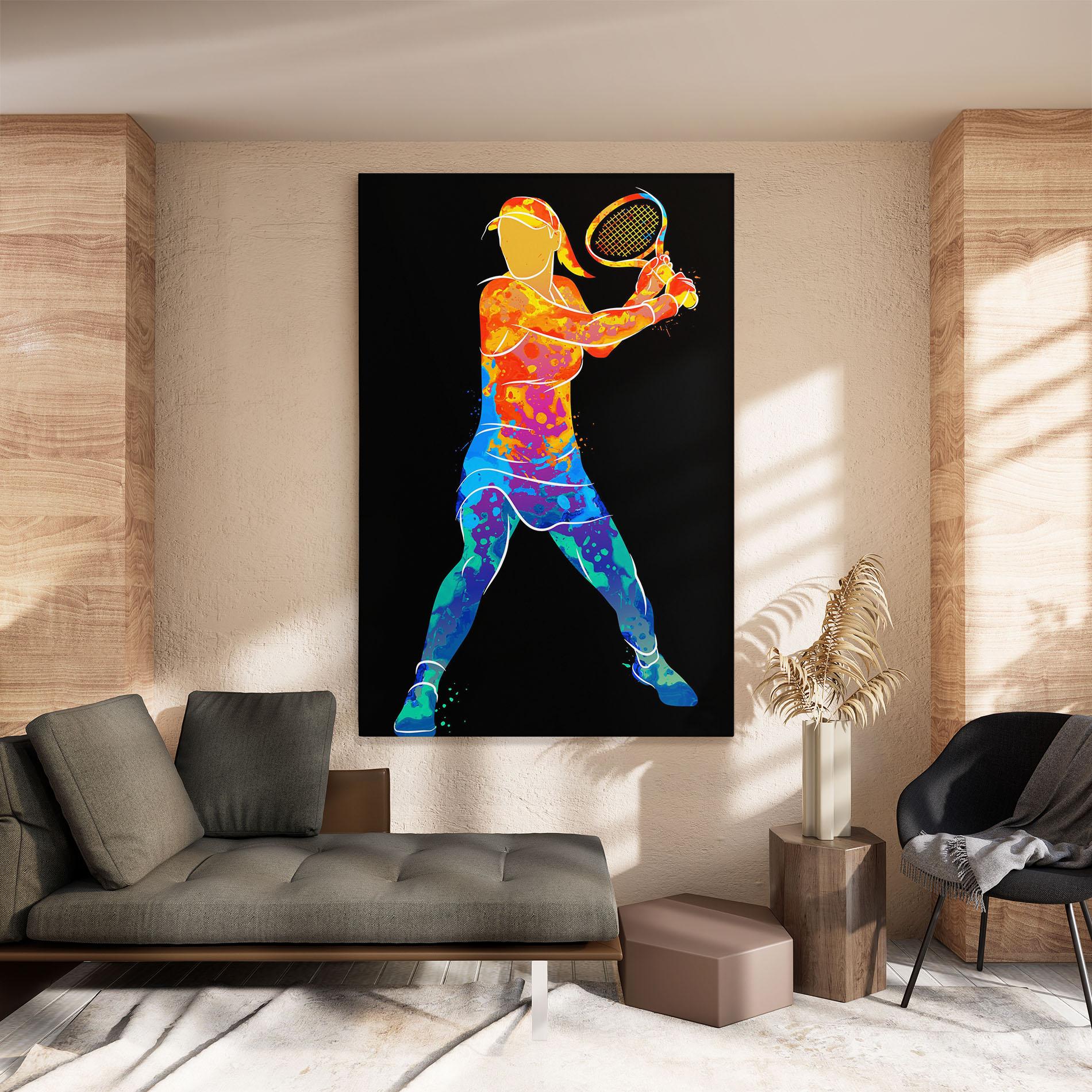 Tablou Canvas Green Orange Tennis mockup 8