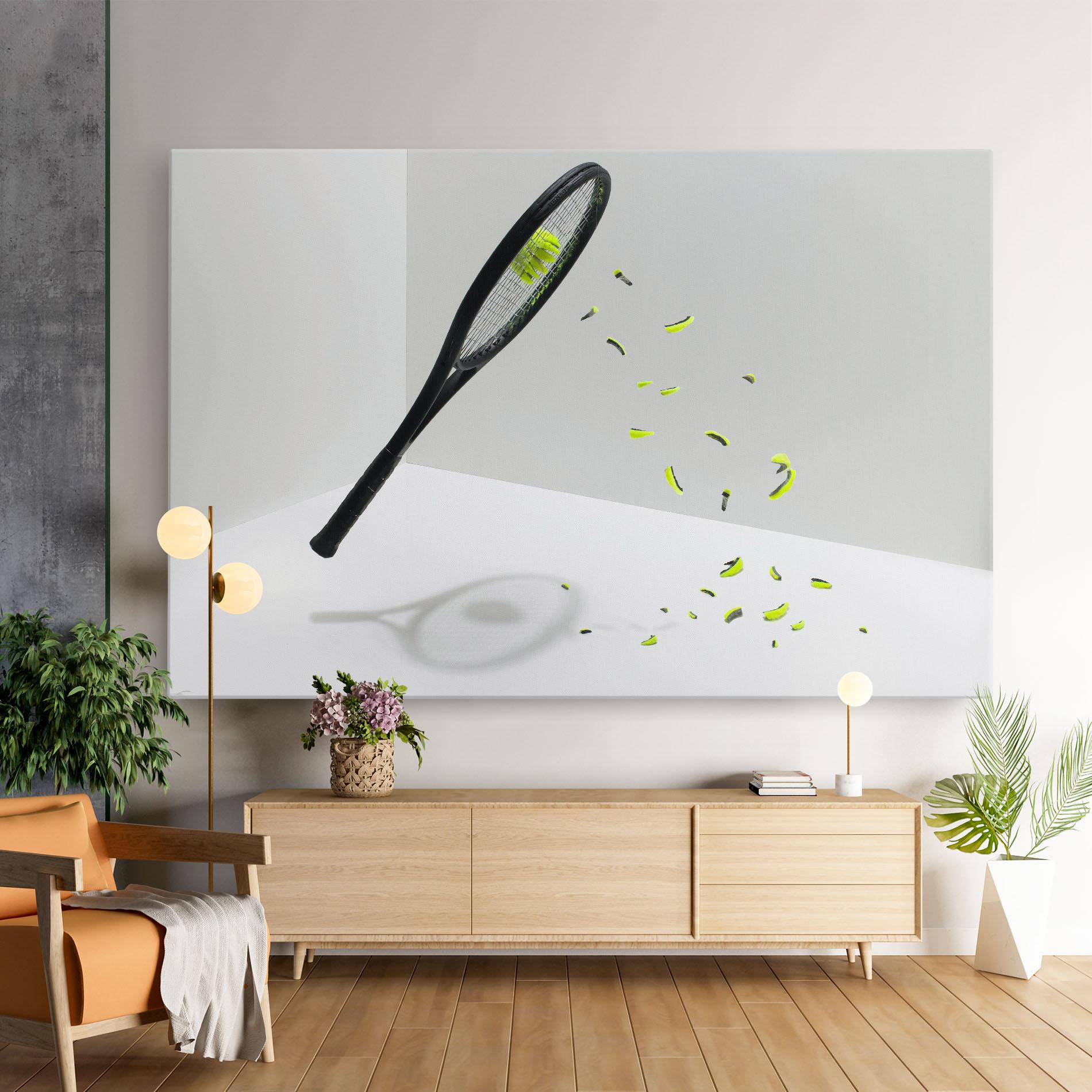 Tablou Canvas Broken Tennis Ball mockup 9