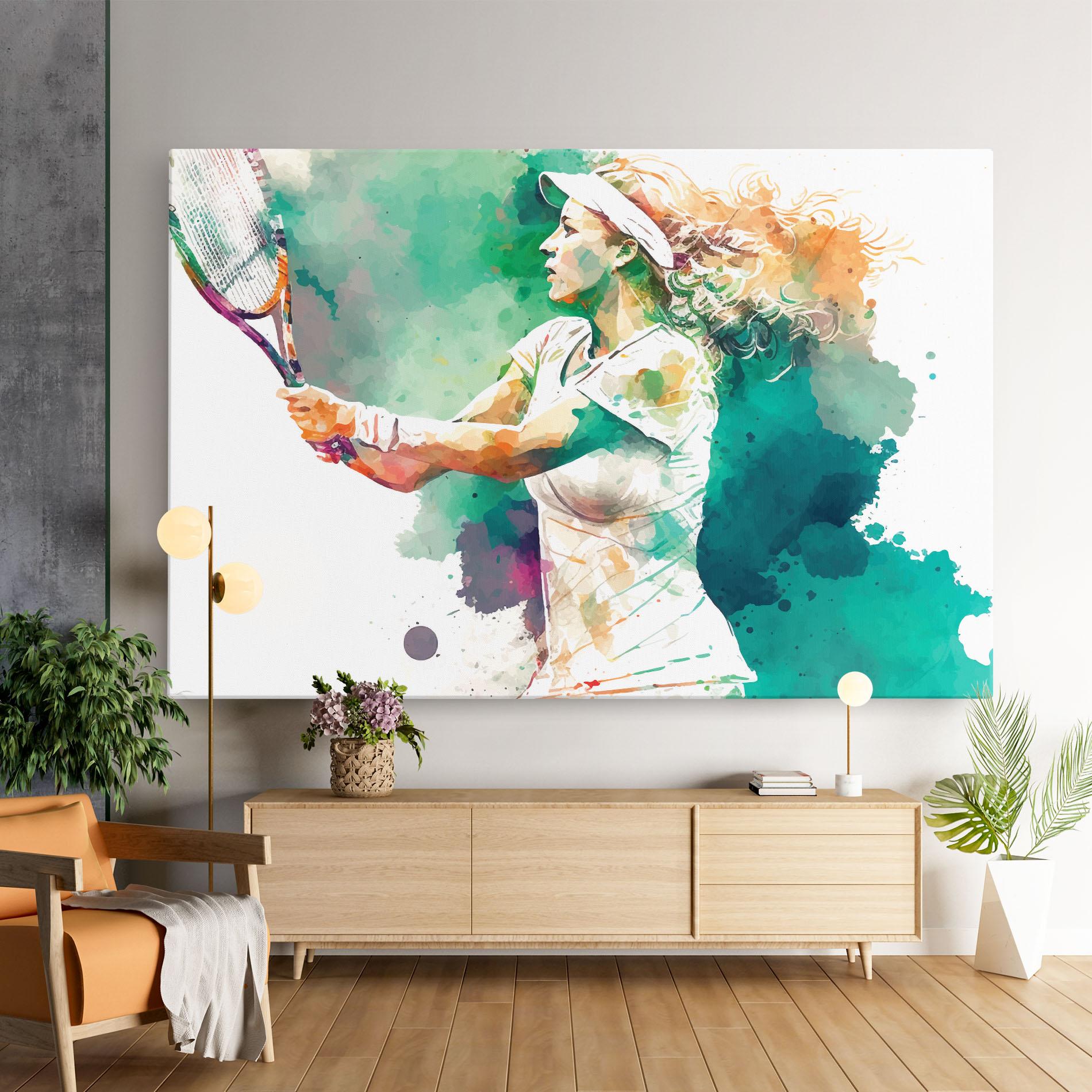 Tablou Canvas Green Art Tennis mockup 9