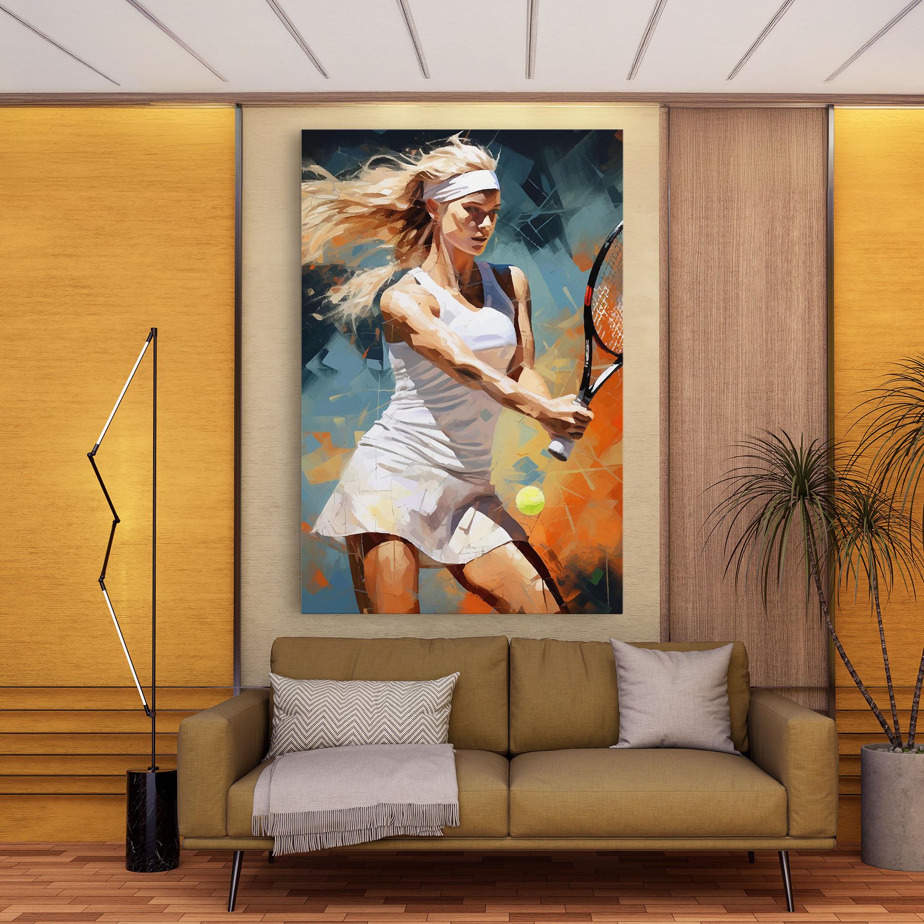 Tablou Canvas Blonde Tennis Girl mockup 9