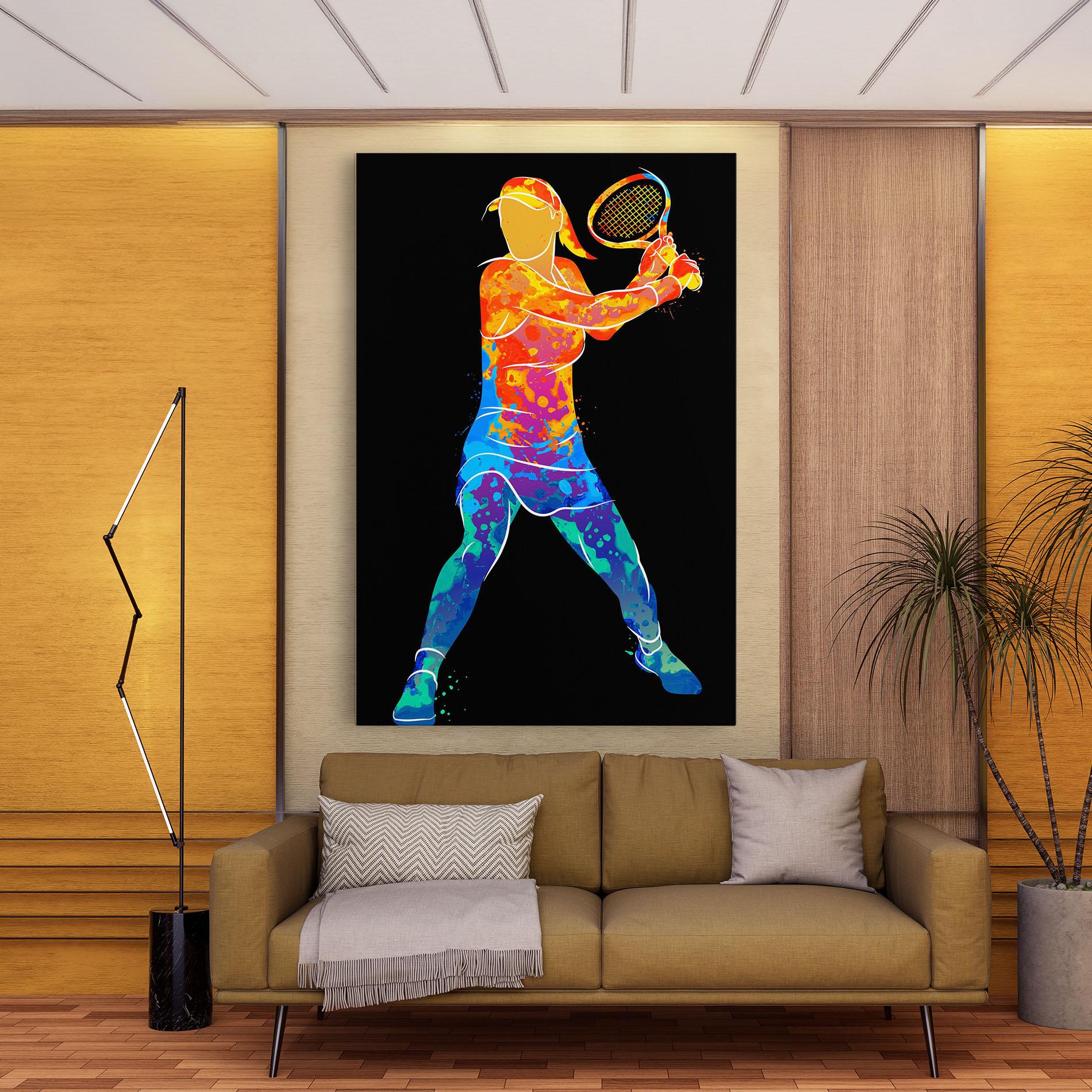 Tablou Canvas Green Orange Tennis mockup 9