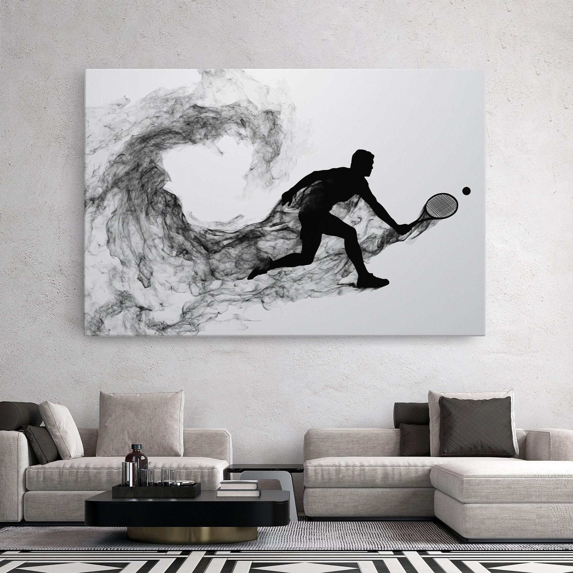 Tablou Canvas Black Smoke Tennis mockup 2