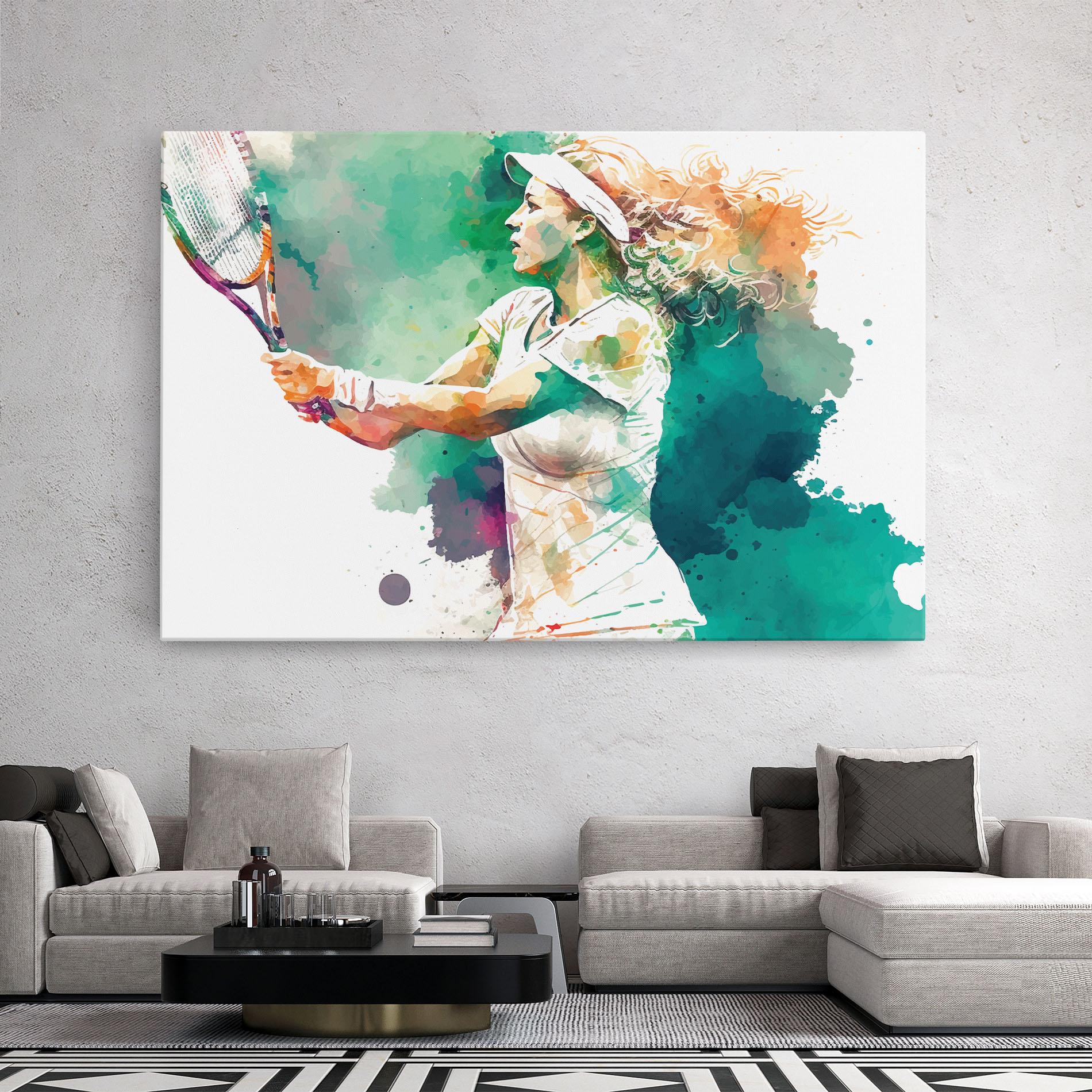 Tablou Canvas Green Art Tennis mockup 2