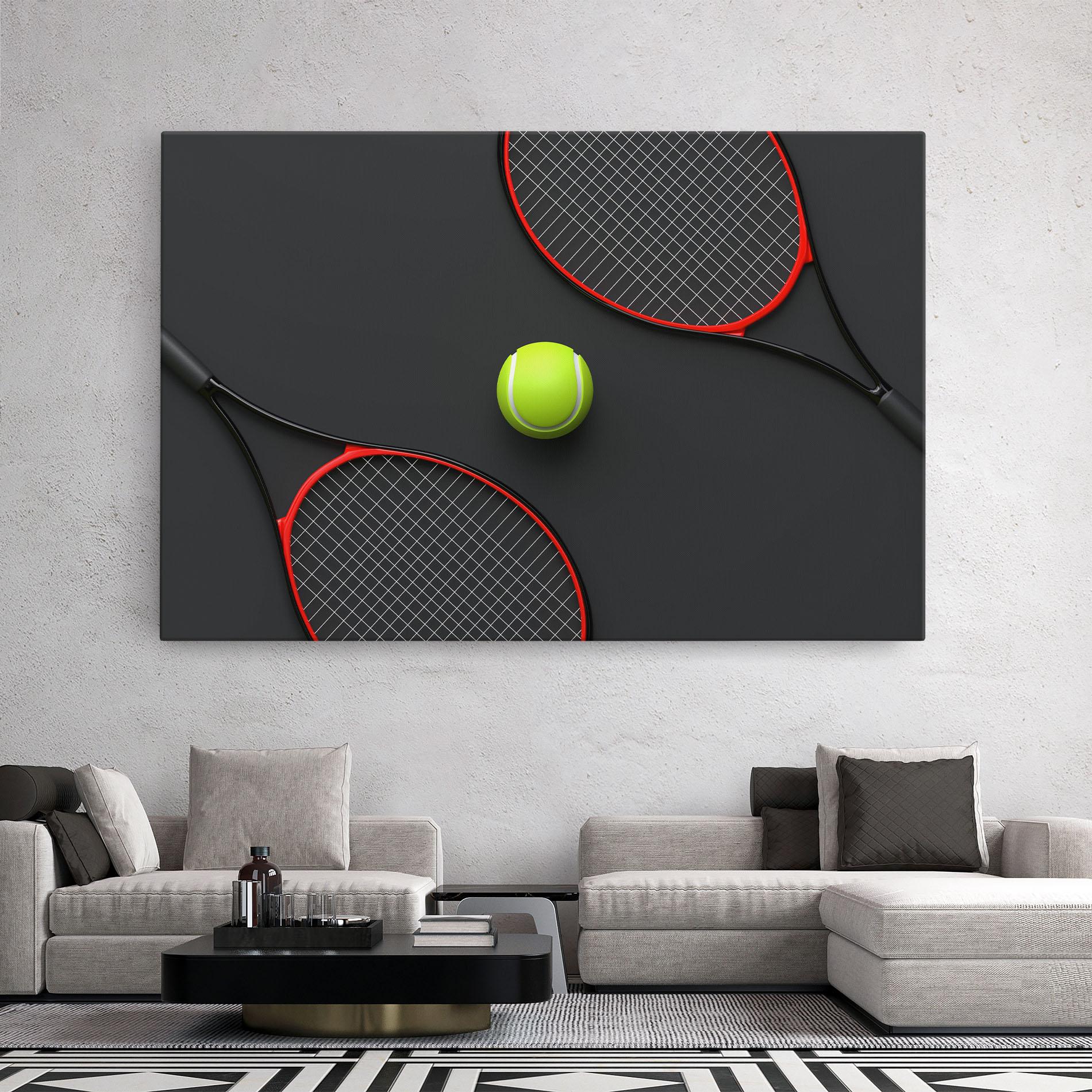 Tablou Canvas Red Tennis Rackets mockup 2