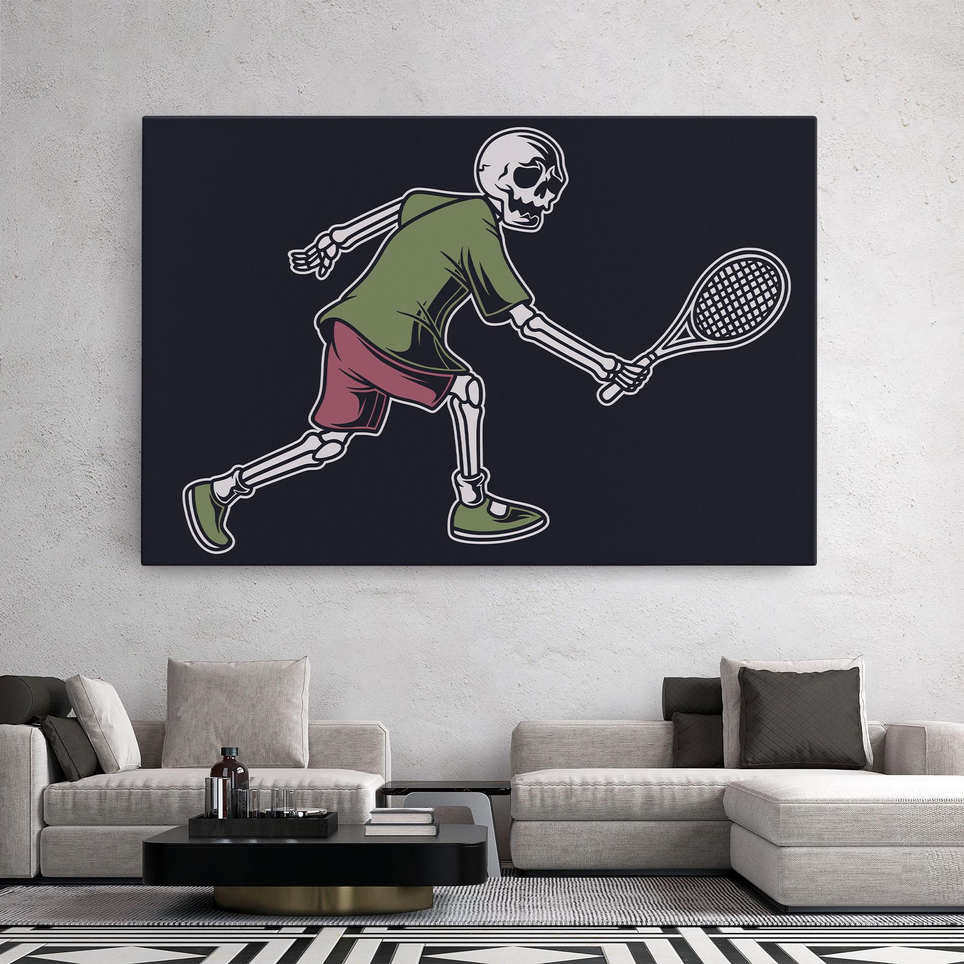 Tablou Canvas Skull Tennis mockup 2