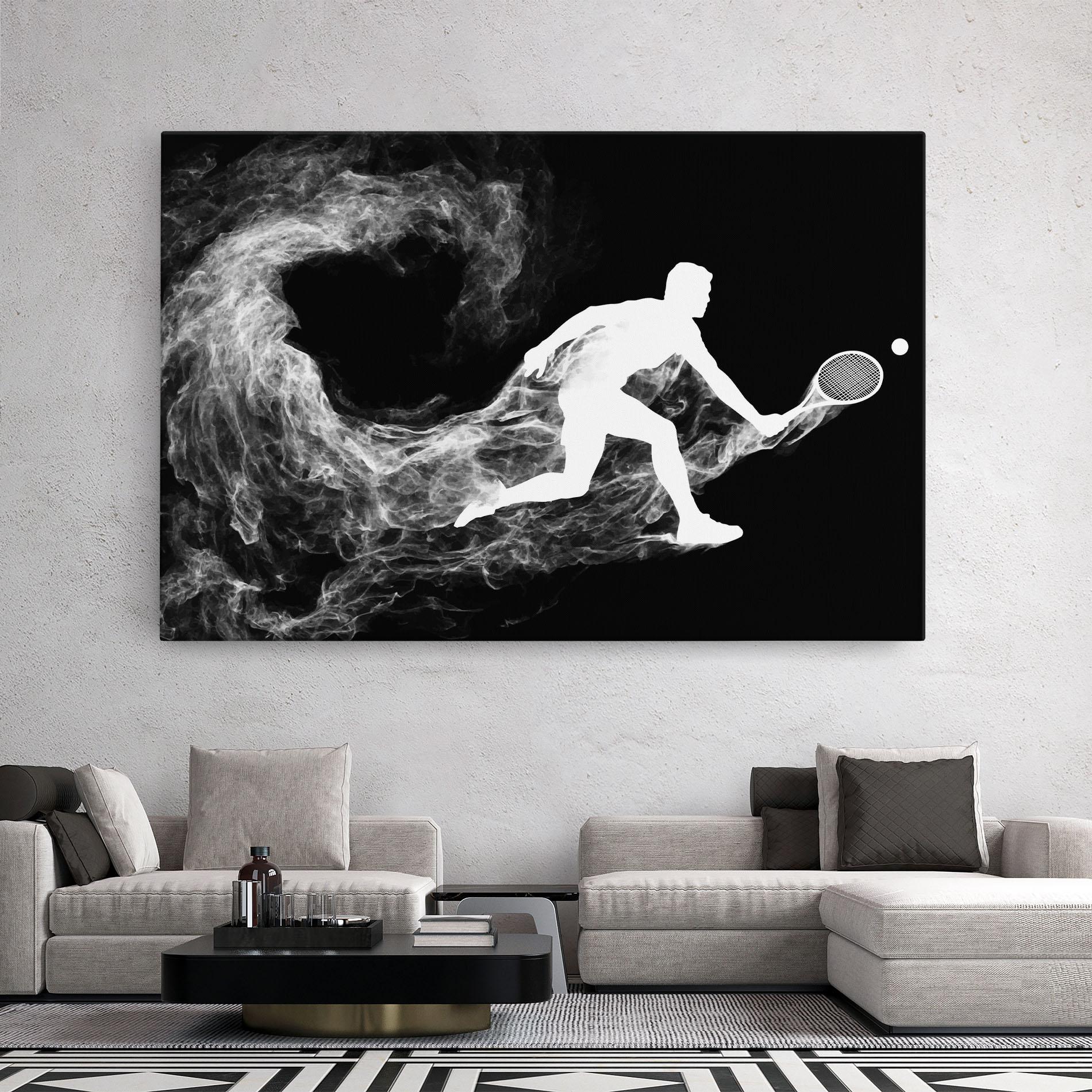 Tablou Canvas Tennis White Smoke mockup 2