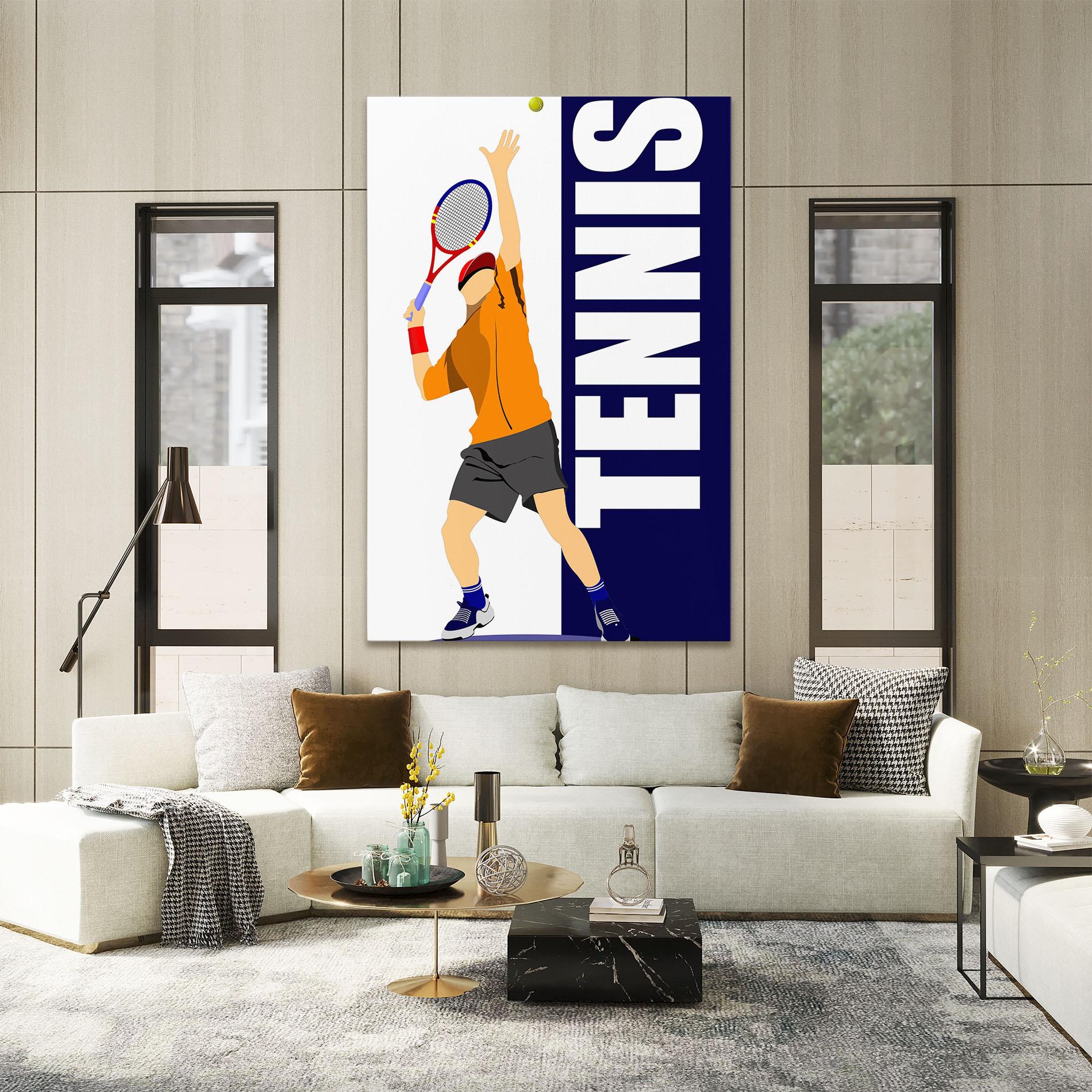 Tablou Canvas Orange Tennis Player mockup 2