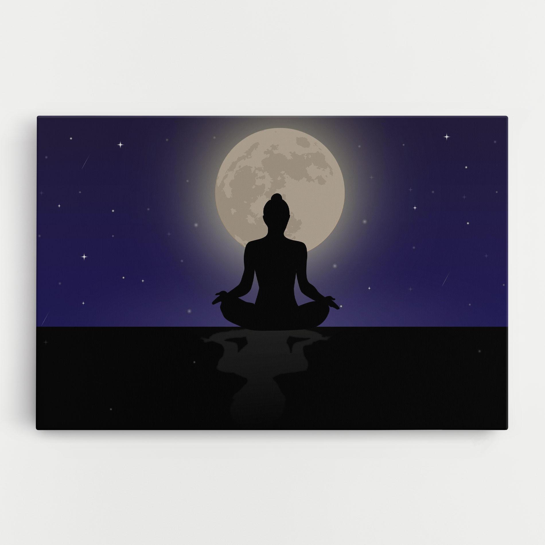 Tablou Canvas Full Moon Yoga mockup 0