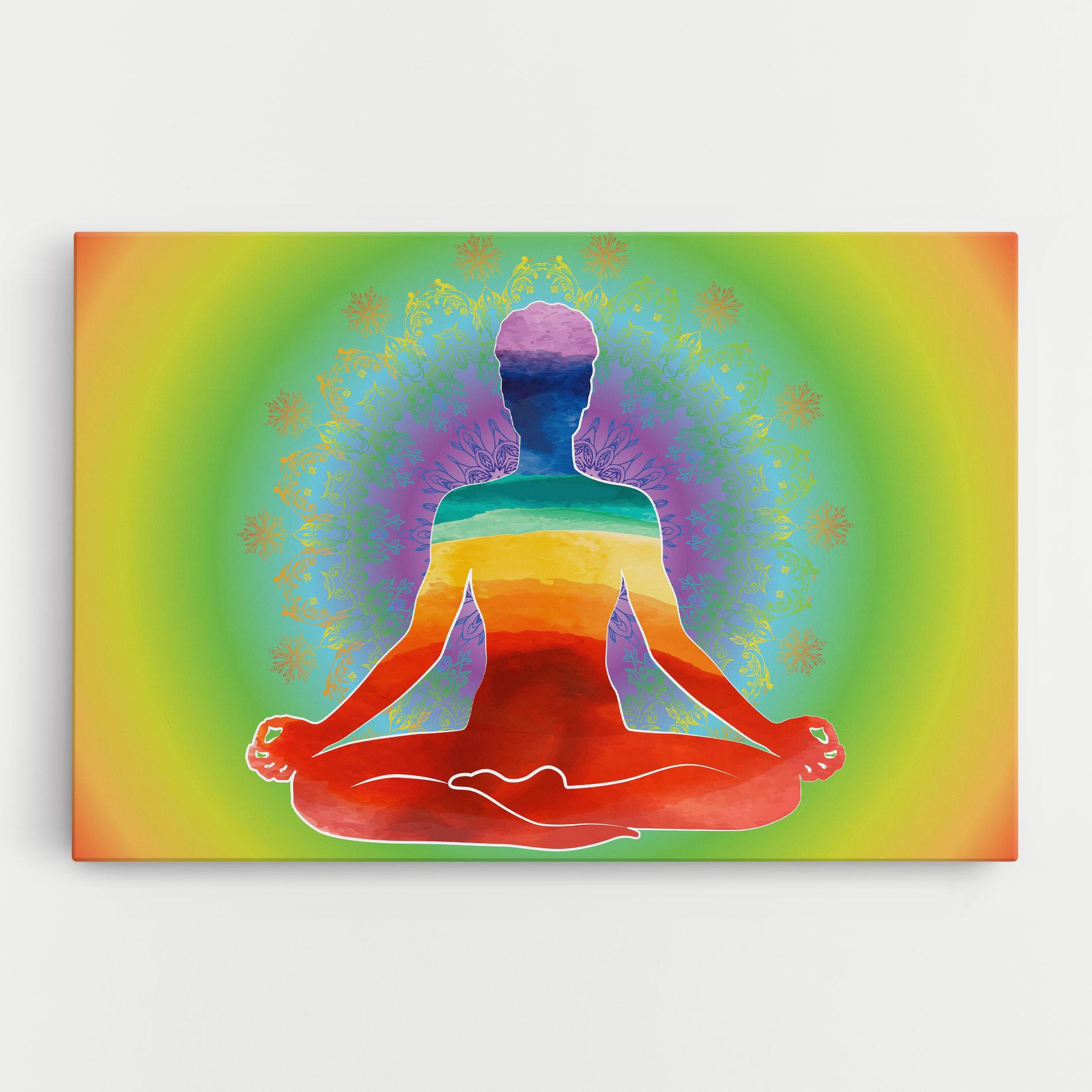 Tablou Canvas Rainbow Yoga mockup 0