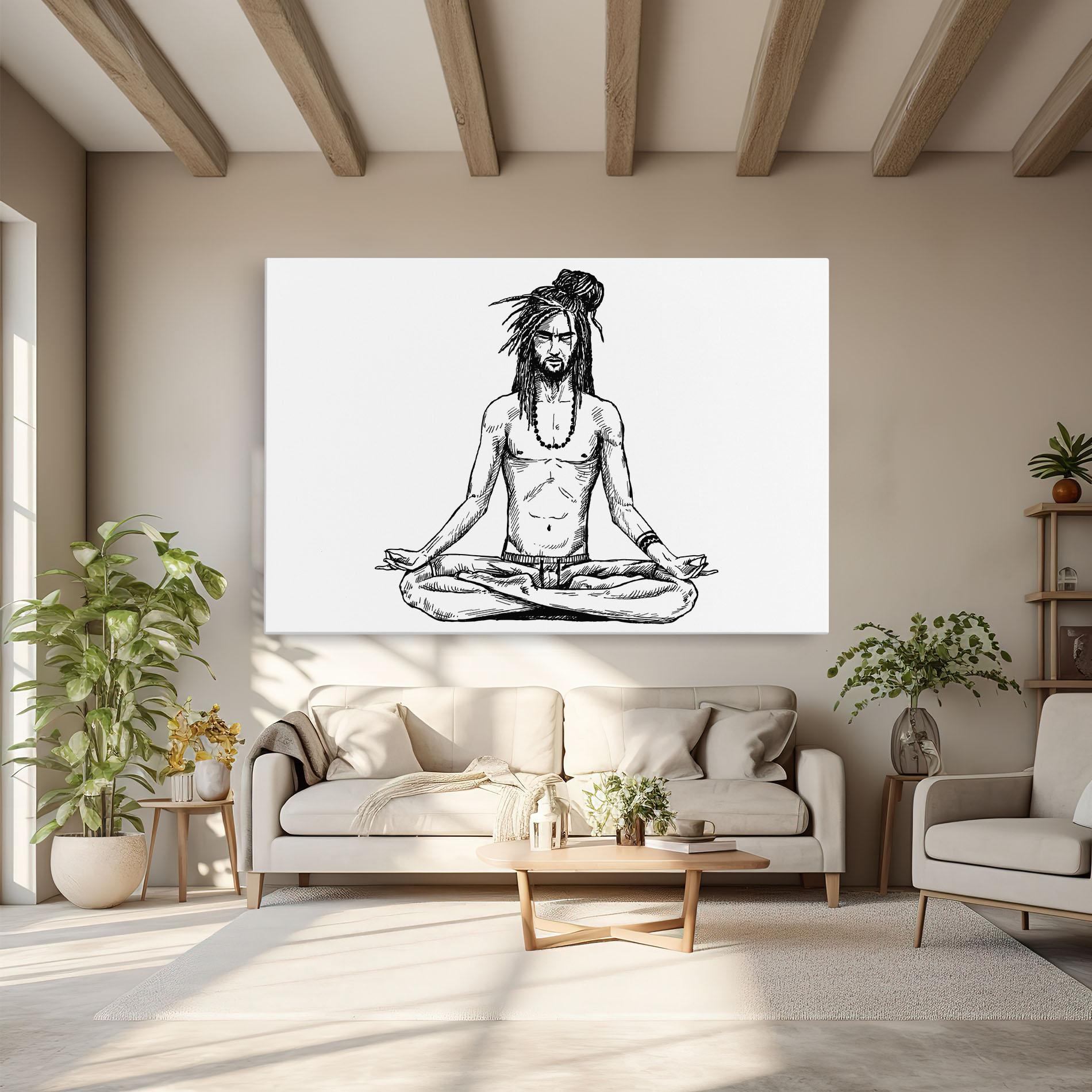 Tablou Canvas Focused Meditation mockup 6