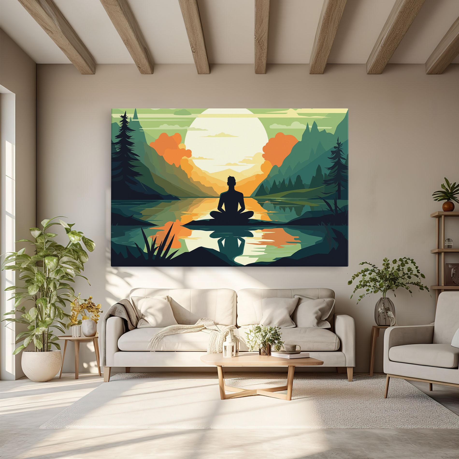 Tablou Canvas Forest Yoga mockup 6