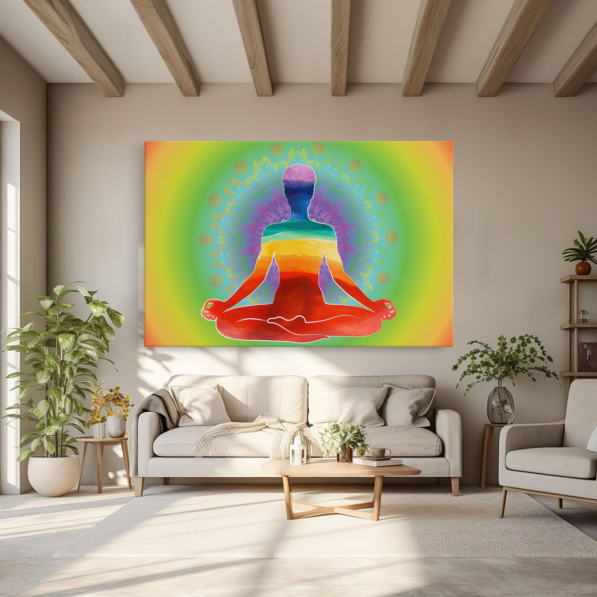 Tablou Canvas Rainbow Yoga mockup 6