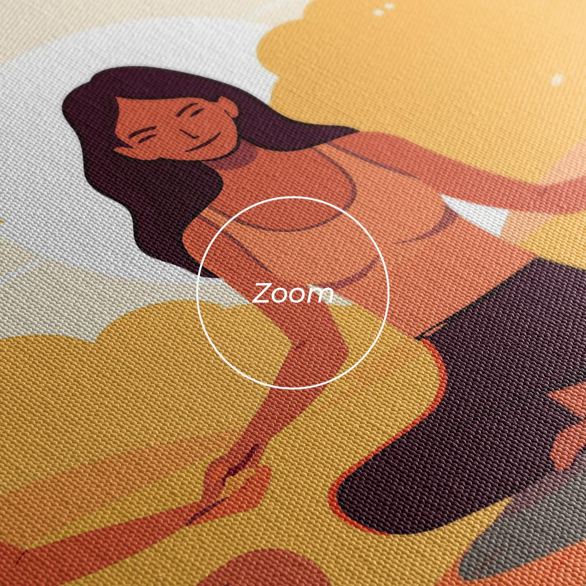 Tablou Canvas Three Yoga Girls mockup 3