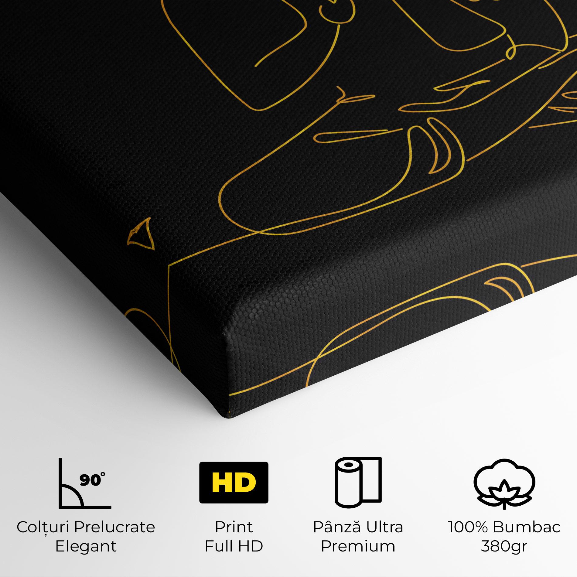 Tablou Canvas Buddha Gold Line mockup 4