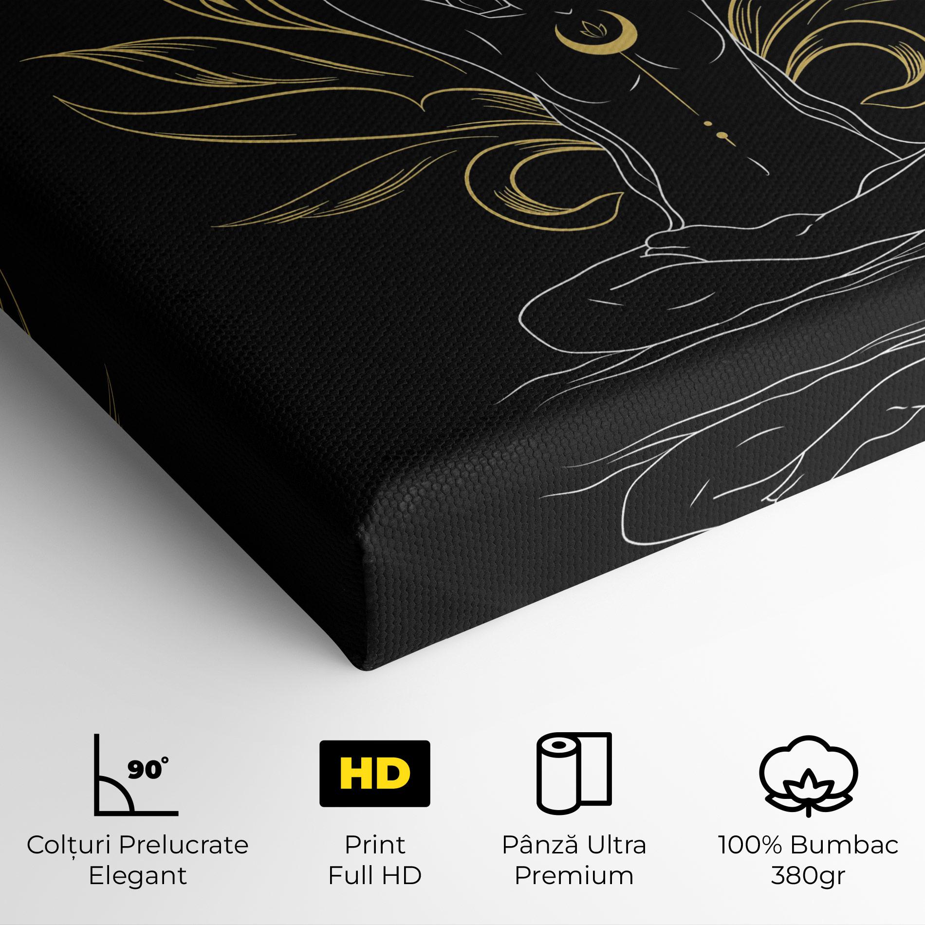 Tablou Canvas Gold Yoga Pose mockup 4