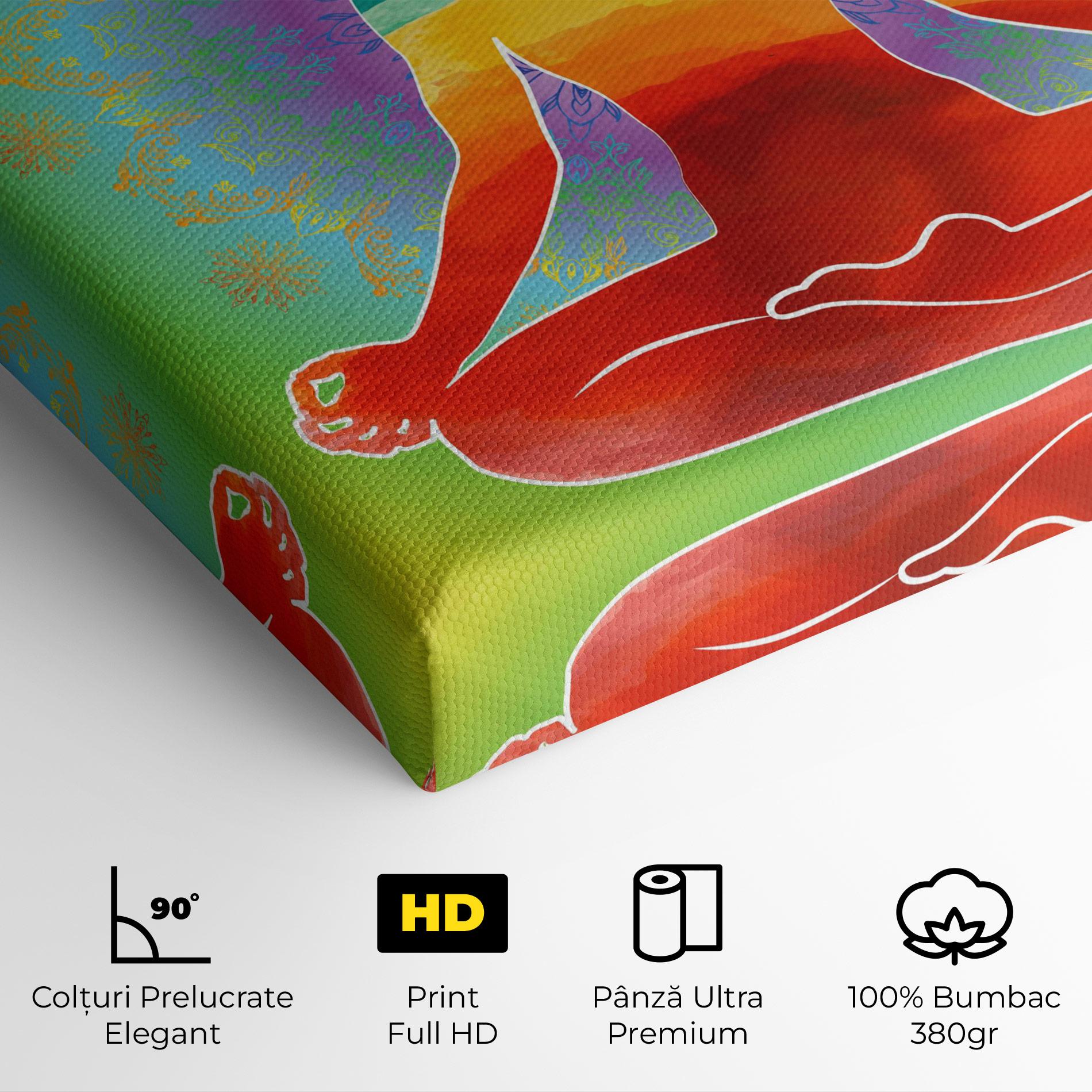 Tablou Canvas Rainbow Yoga mockup 4