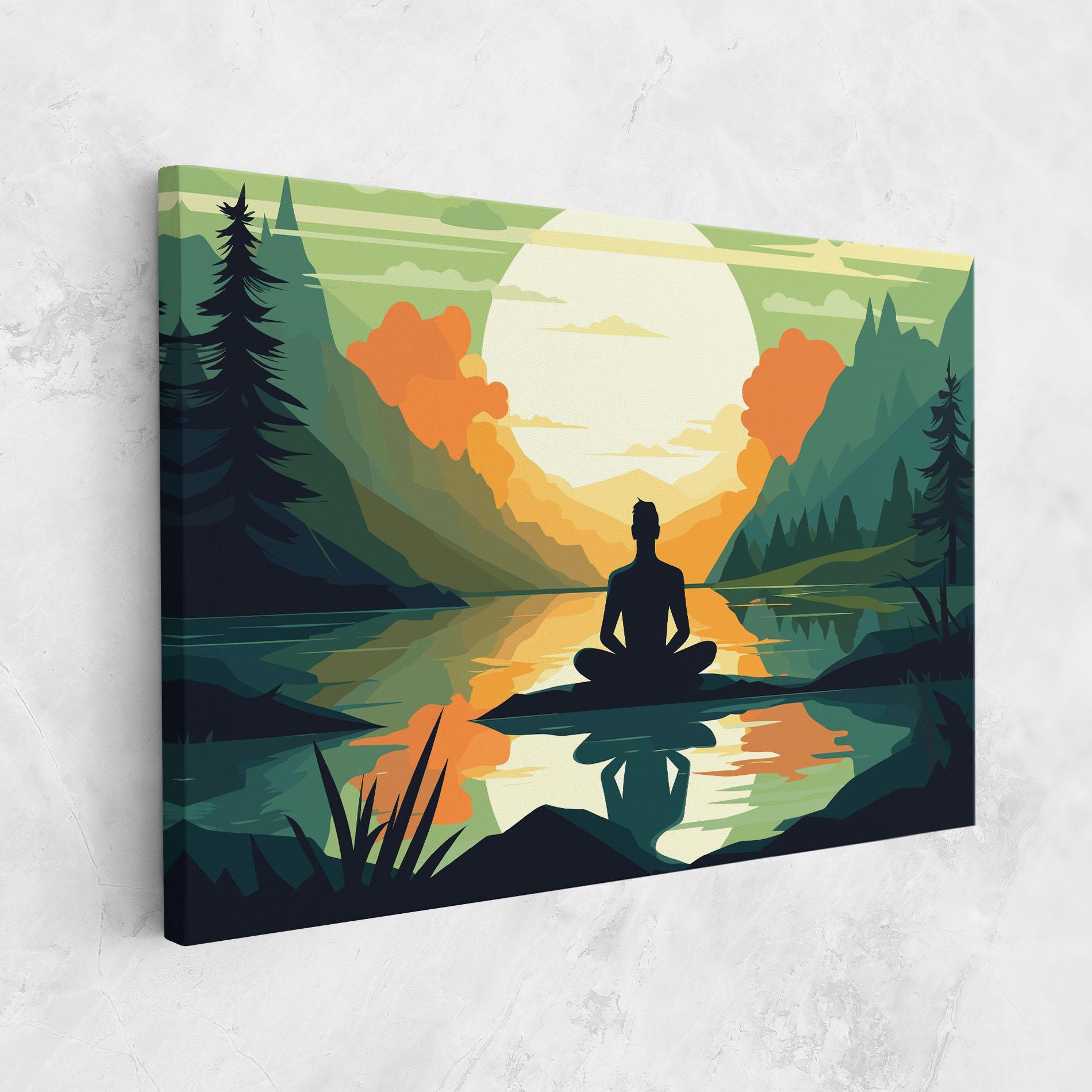 Tablou Canvas Forest Yoga mockup 1