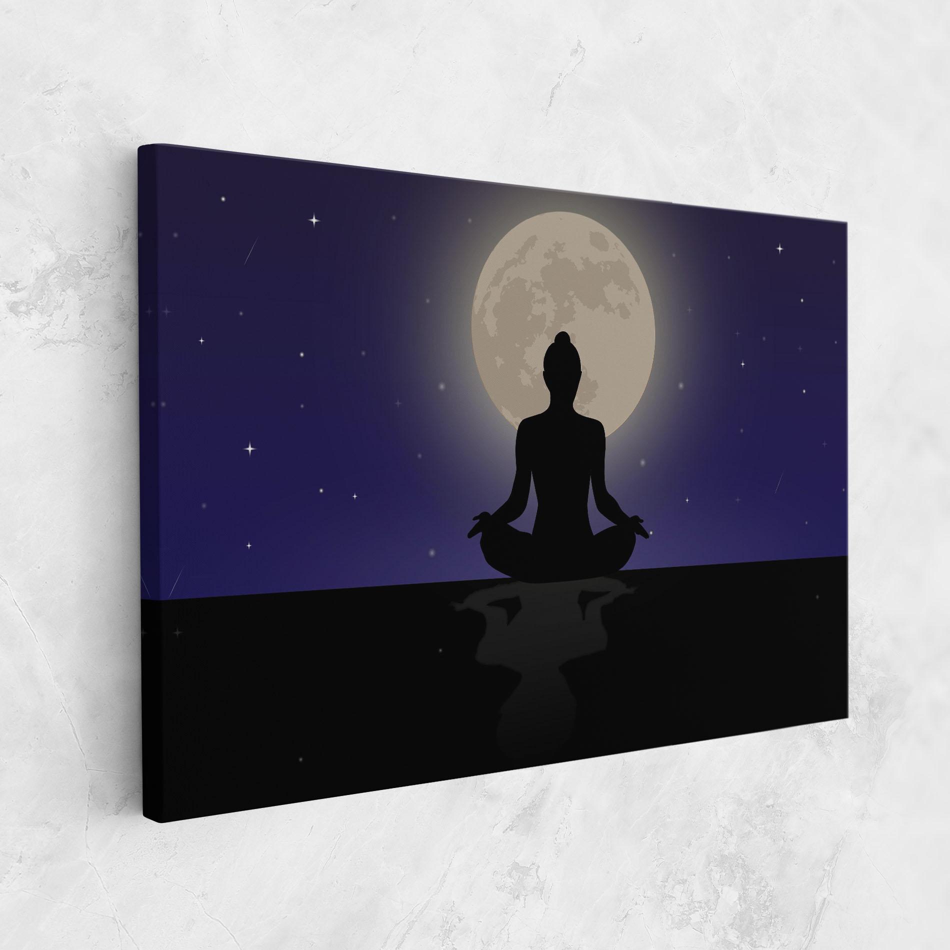 Tablou Canvas Full Moon Yoga mockup 1