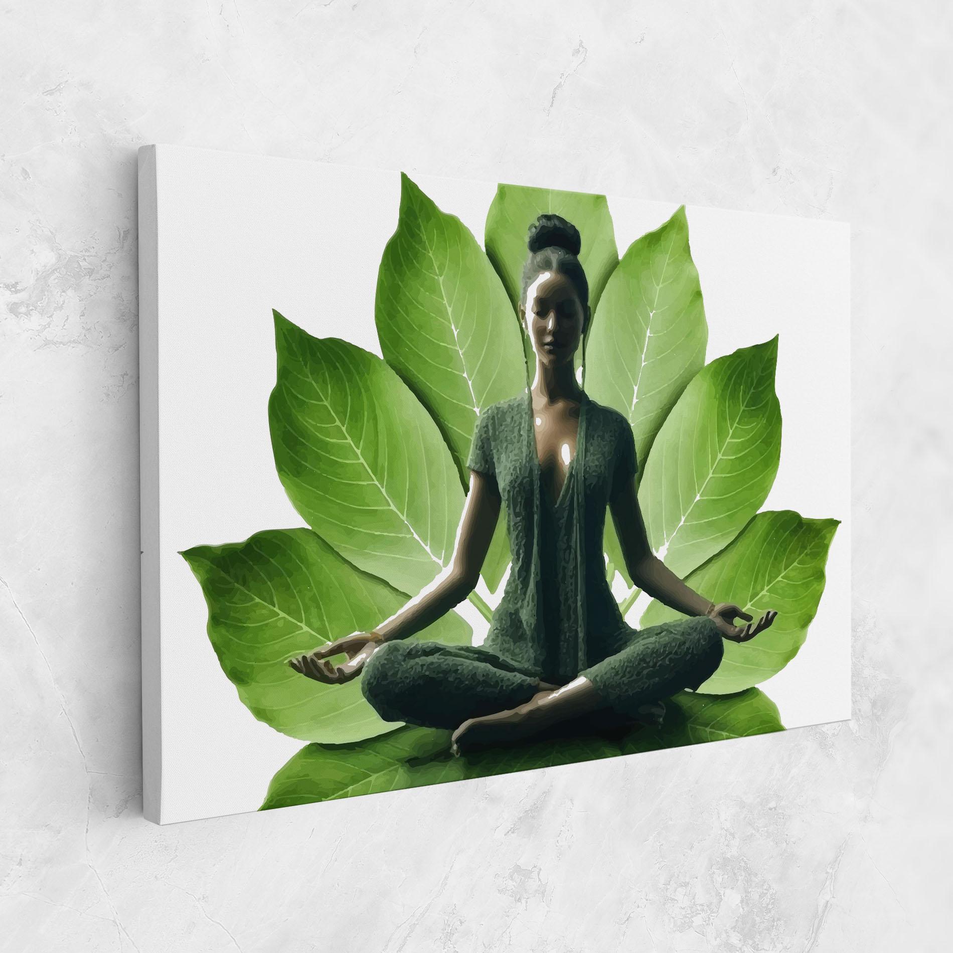 Tablou Canvas Leaf Yoga mockup 1