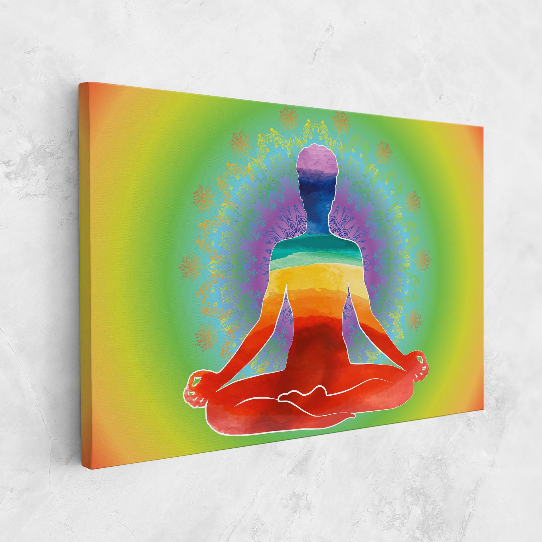 Tablou Canvas Rainbow Yoga mockup 1