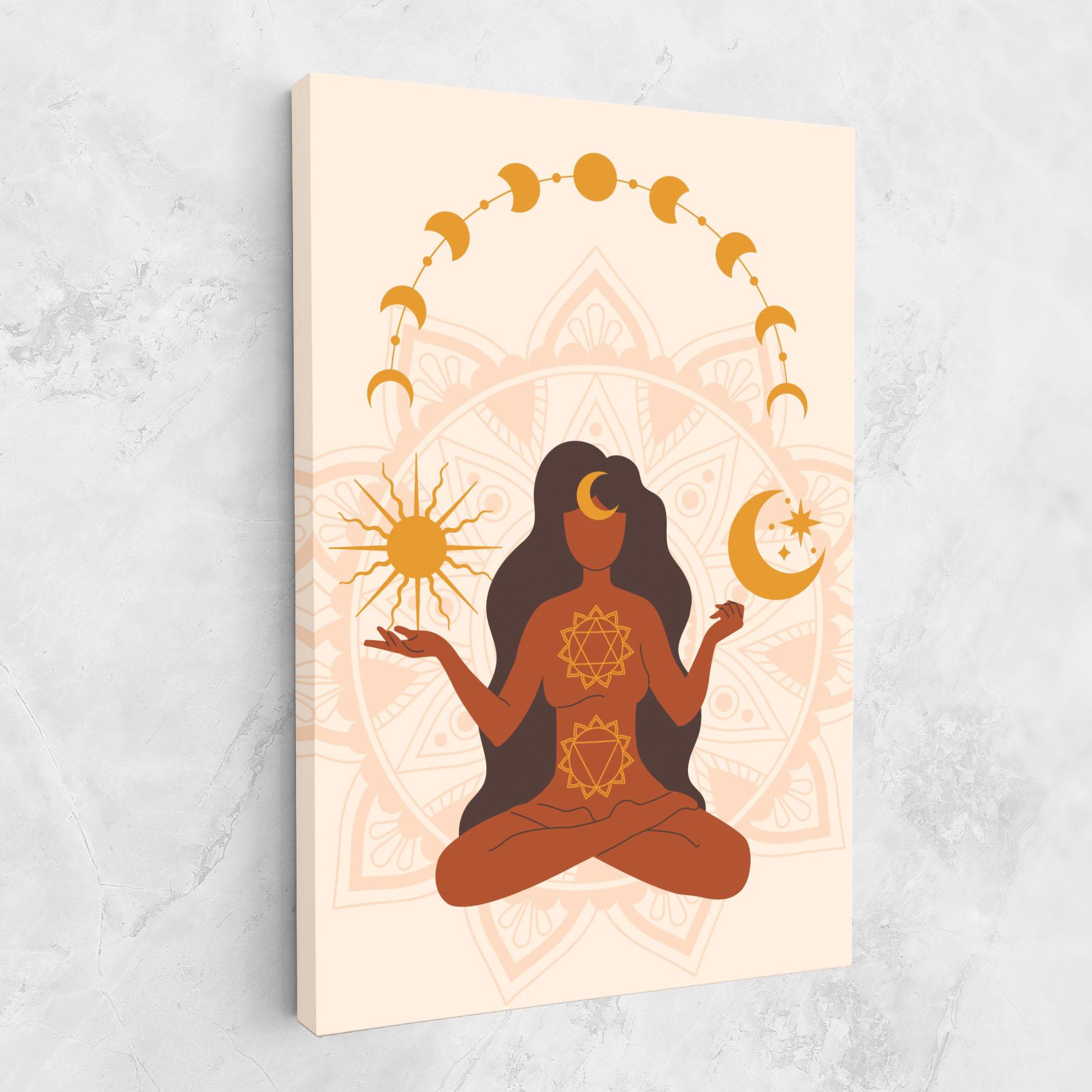 Tablou Canvas Moon Sun Meditation mockup 1