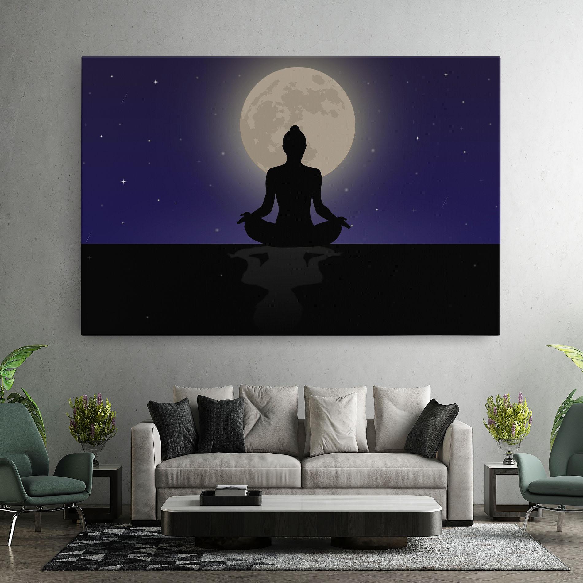 Tablou Canvas Full Moon Yoga mockup 7