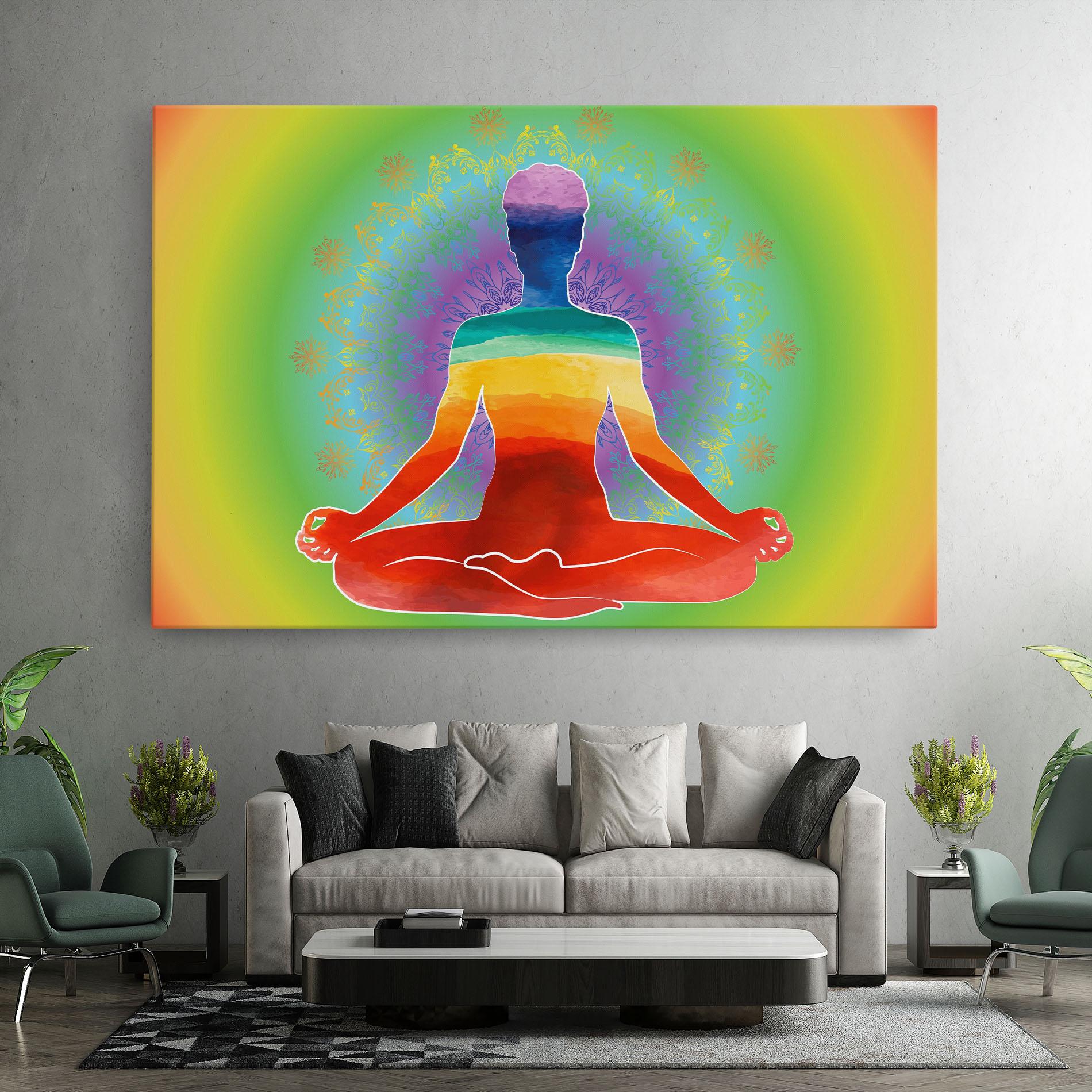 Tablou Canvas Rainbow Yoga mockup 7