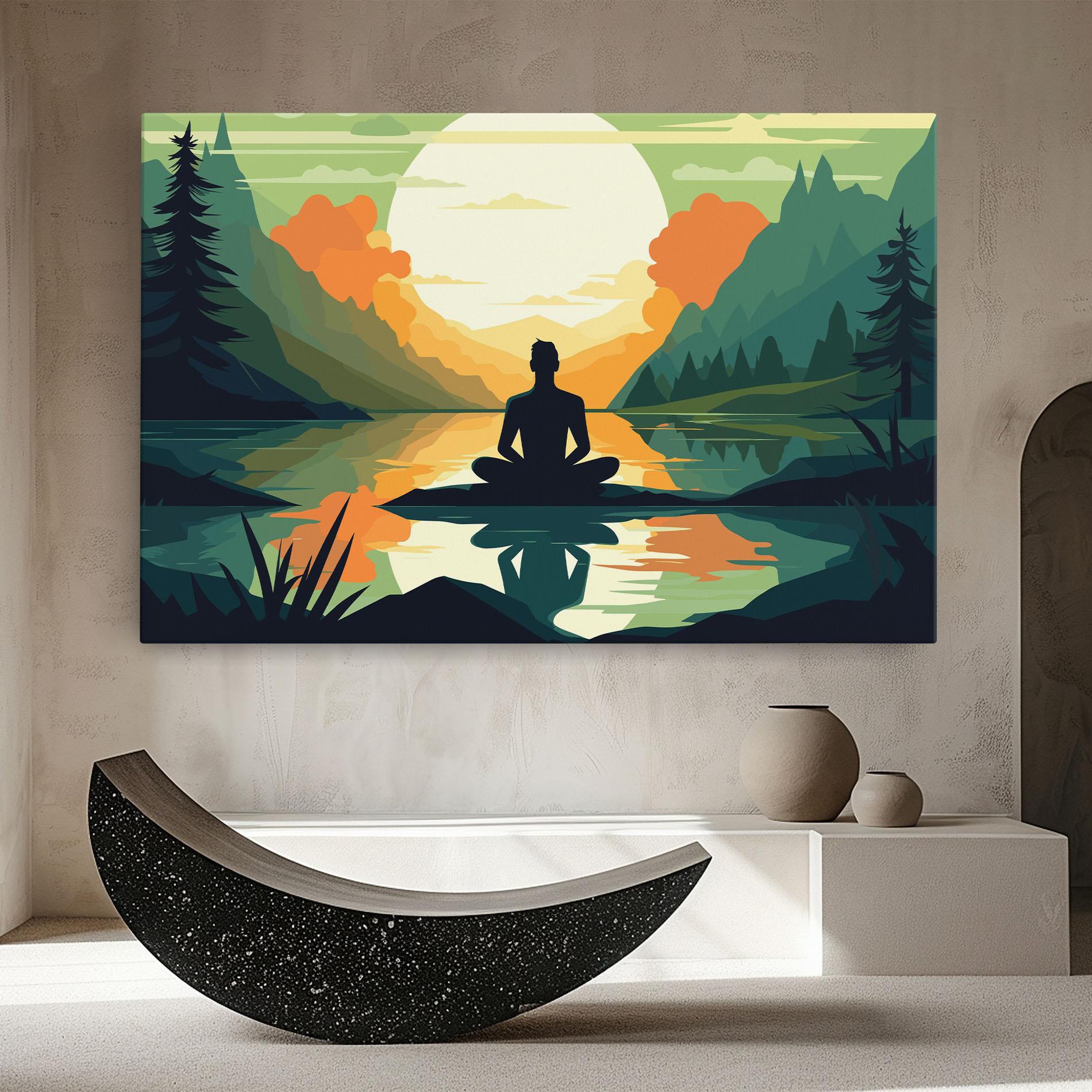 Tablou Canvas Forest Yoga mockup 8