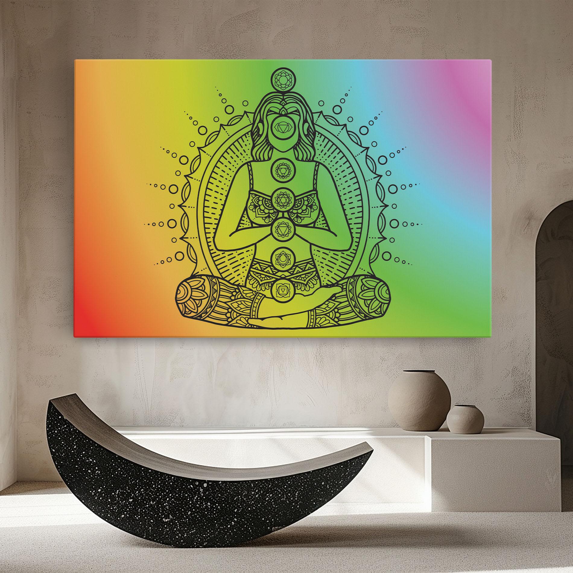 Tablou Canvas Girl Meditation mockup 8