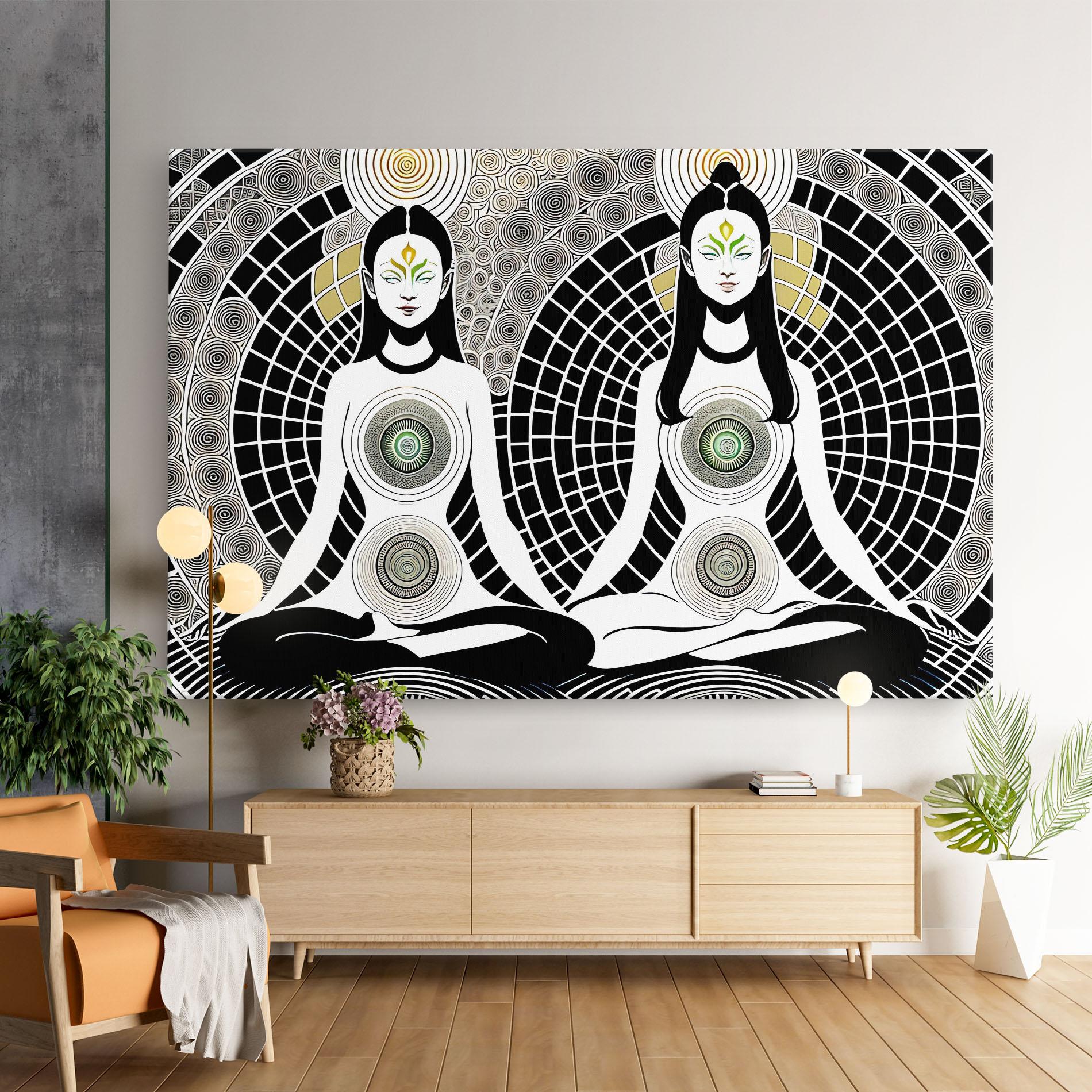 Tablou Canvas Clolorful Meditation mockup 9