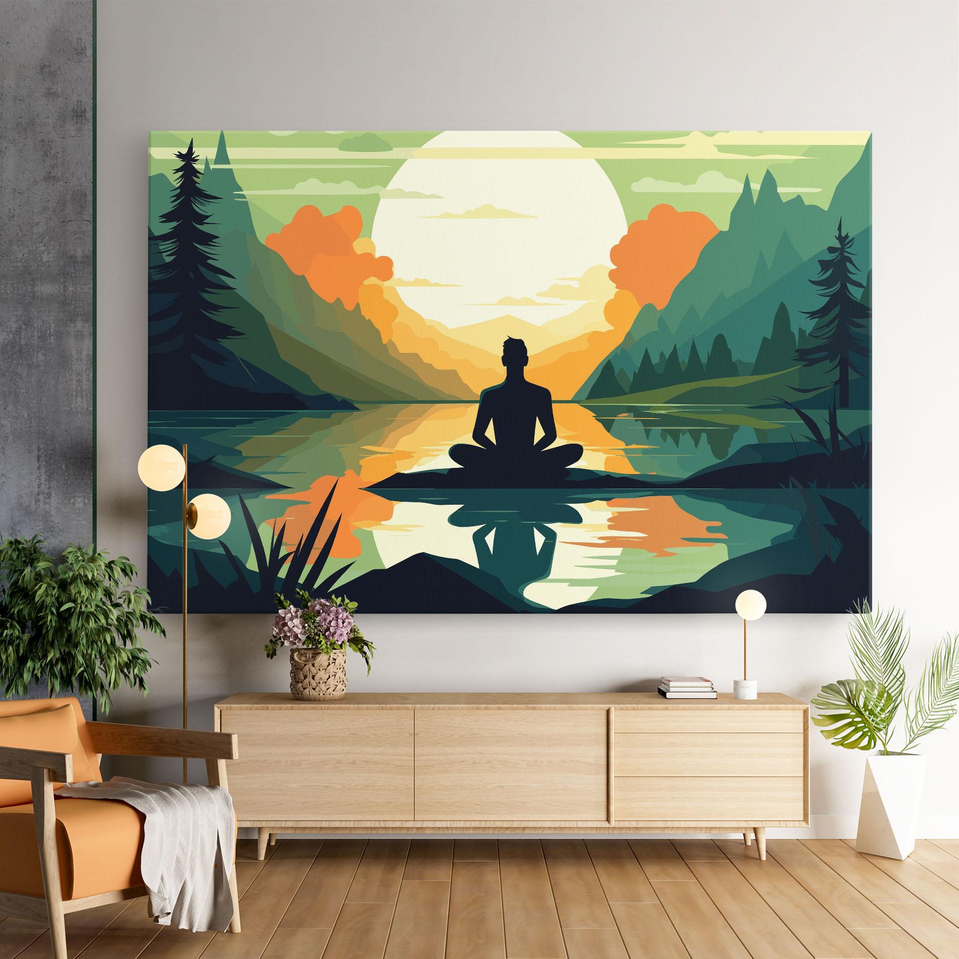 Tablou Canvas Forest Yoga mockup 9