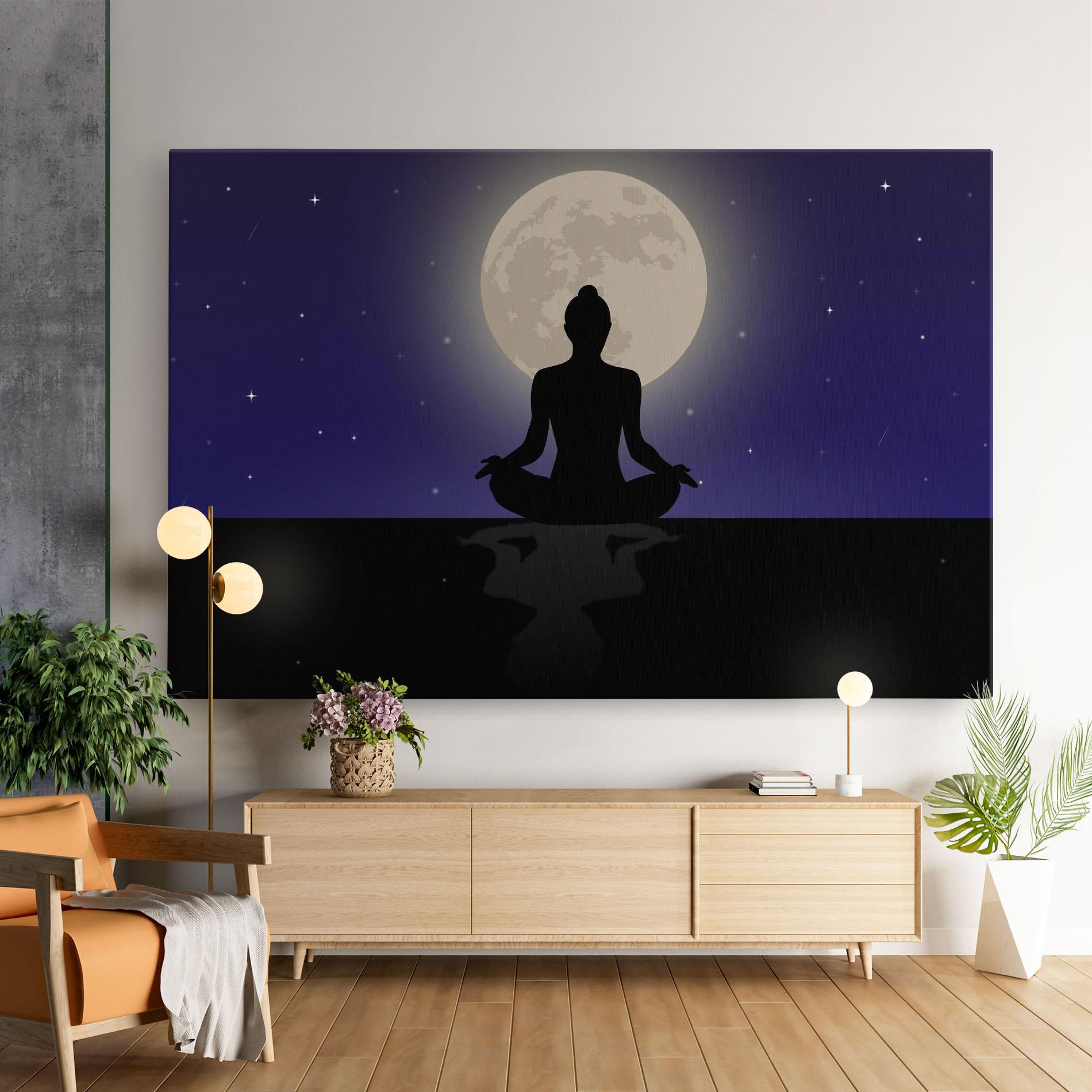 Tablou Canvas Full Moon Yoga mockup 9