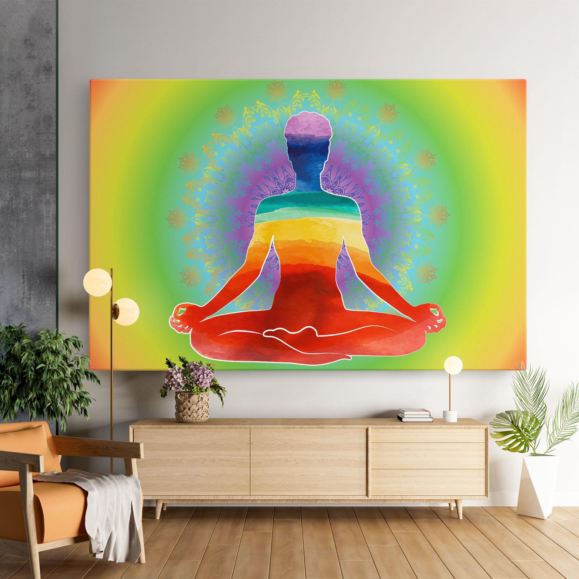 Tablou Canvas Rainbow Yoga mockup 9