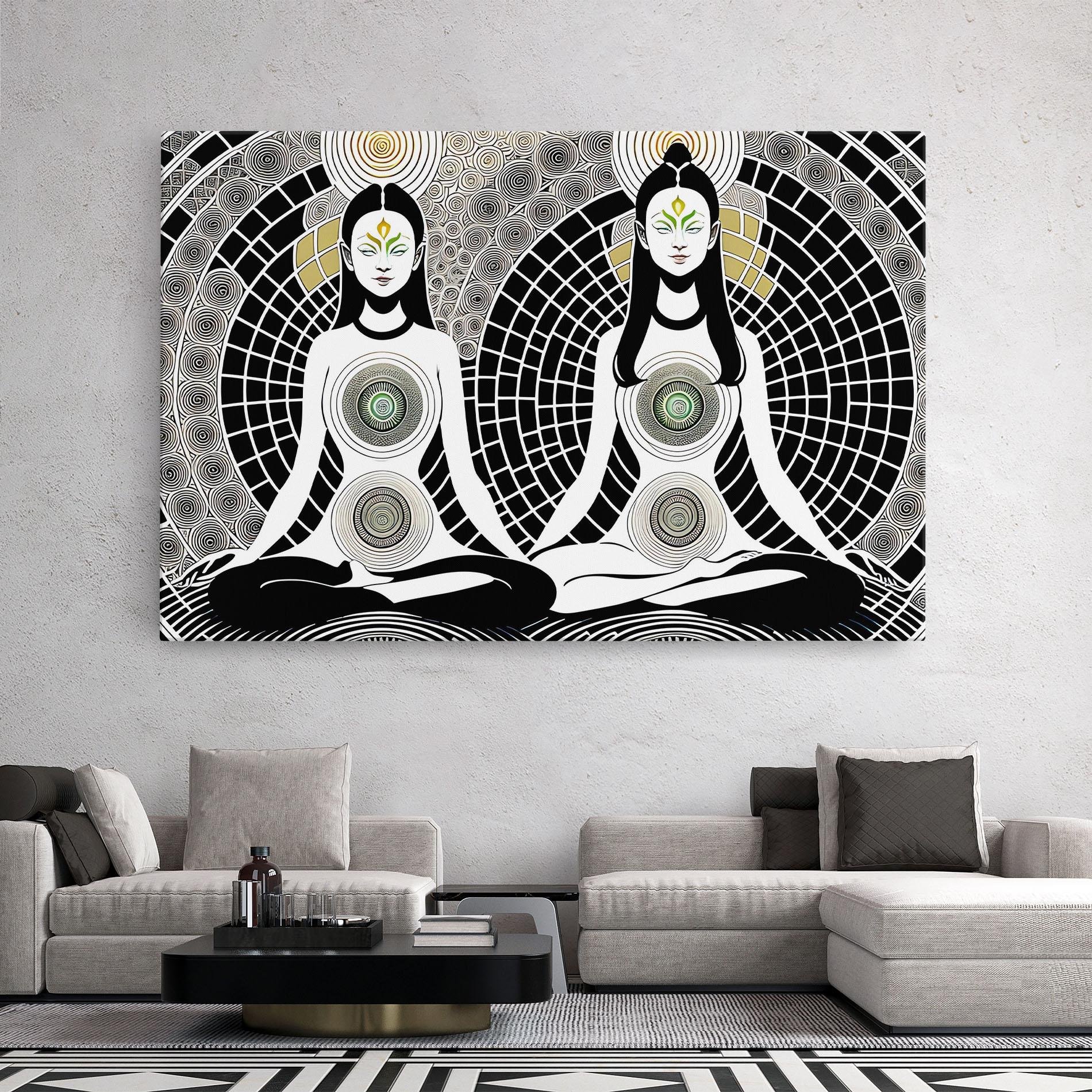 Tablou Canvas Clolorful Meditation mockup 2