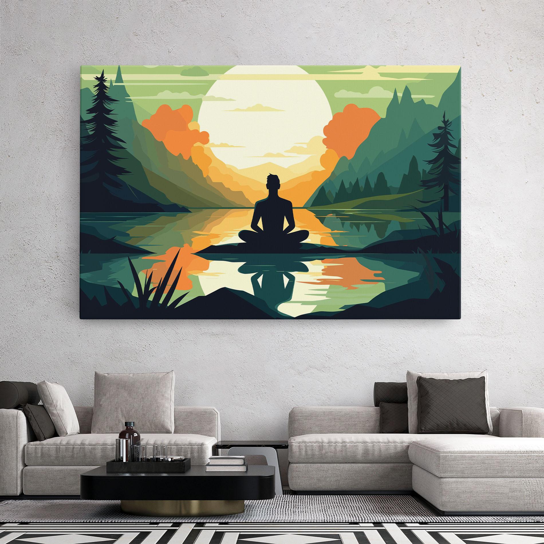 Tablou Canvas Forest Yoga mockup 2