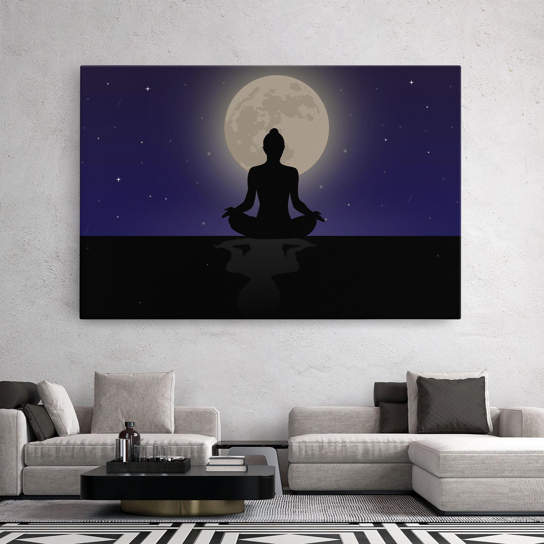 Tablou Canvas Full Moon Yoga mockup 2